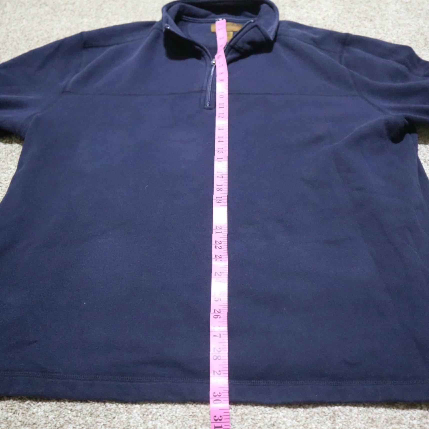 Vintage St. John's Bay Sweater 1/4 Zip Navy Blue Crew Neck Pullover Men's XL Cardinal Classic Solid Knit Casual Size US XL / EU 56 / 4 - 5 Thumbnail