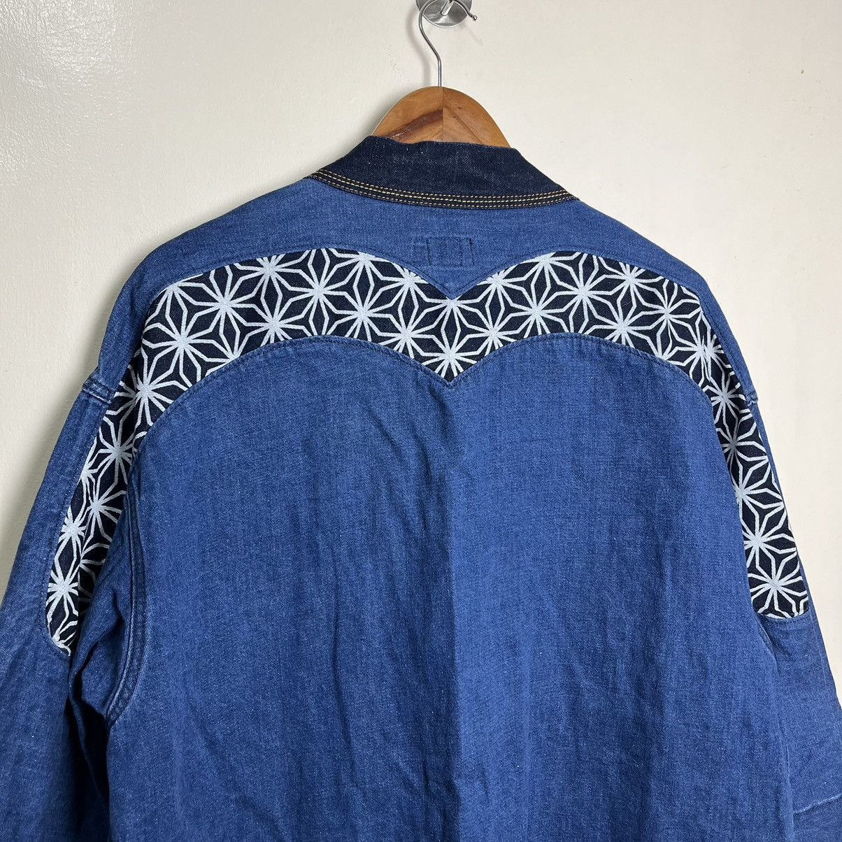 Evisu Evisu Discharged Daicock Insert Selvedge Denim Kimono Size US M / EU 48-50 / 2 - 18 Thumbnail