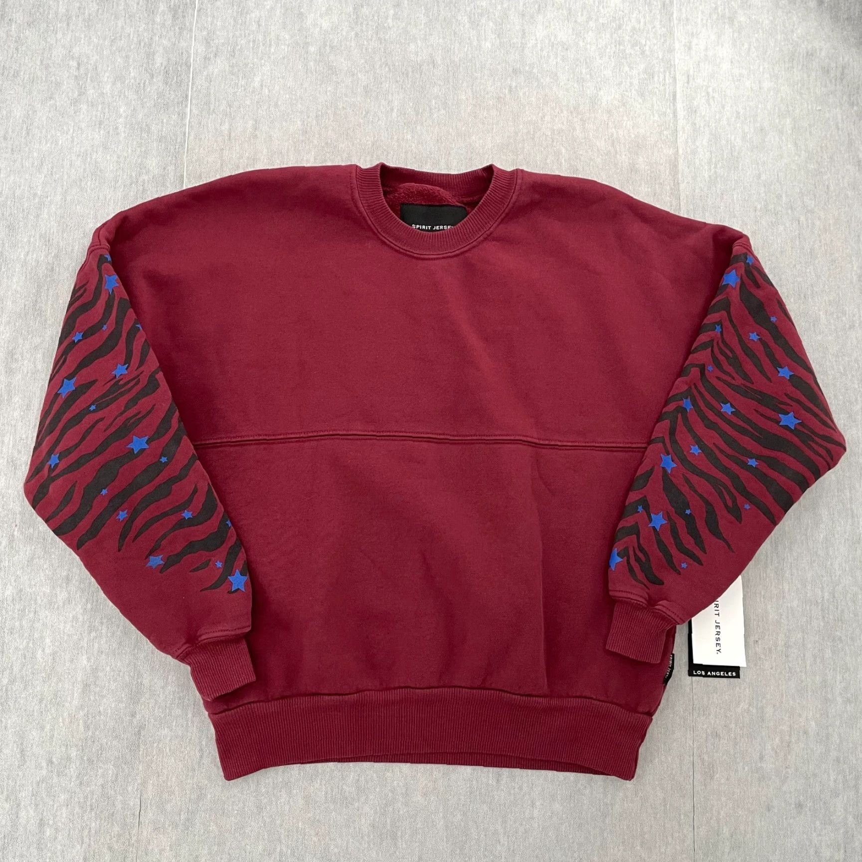 ESPIRIT VINTAGE Spirit Jersey Sweater Unisex Adults Pullover Fleece Red City Stars Tiger Stripes XS Men Women Size US M / EU 48-50 / 2 - 2 Thumbnail