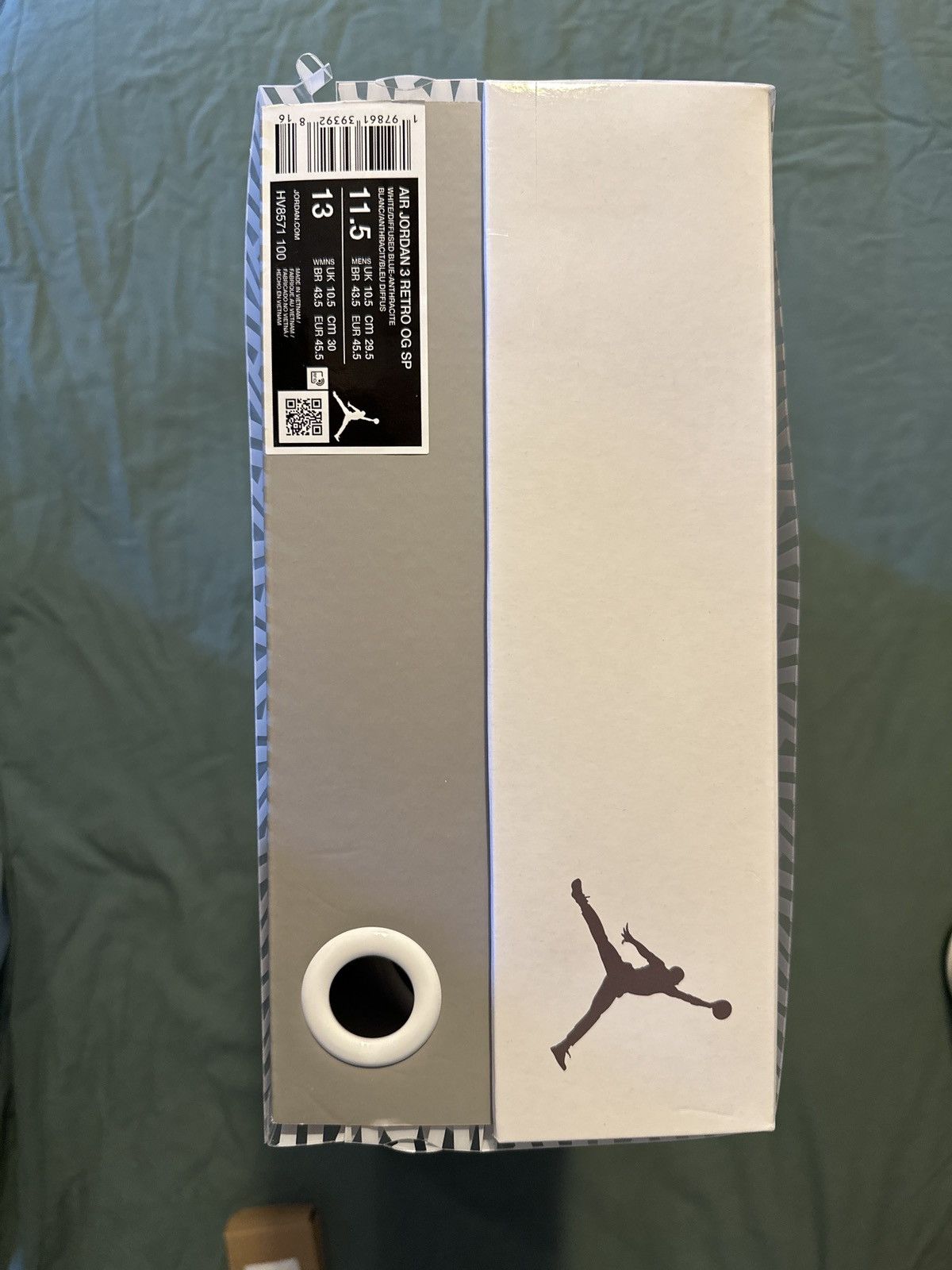 A Ma Maniere × Jordan Brand Jordan 3 Retro SP x A Ma Maniere (Diffused Blue/Size 11.5 M) Size US 11.5 / EU 44-45 - 2 Thumbnail