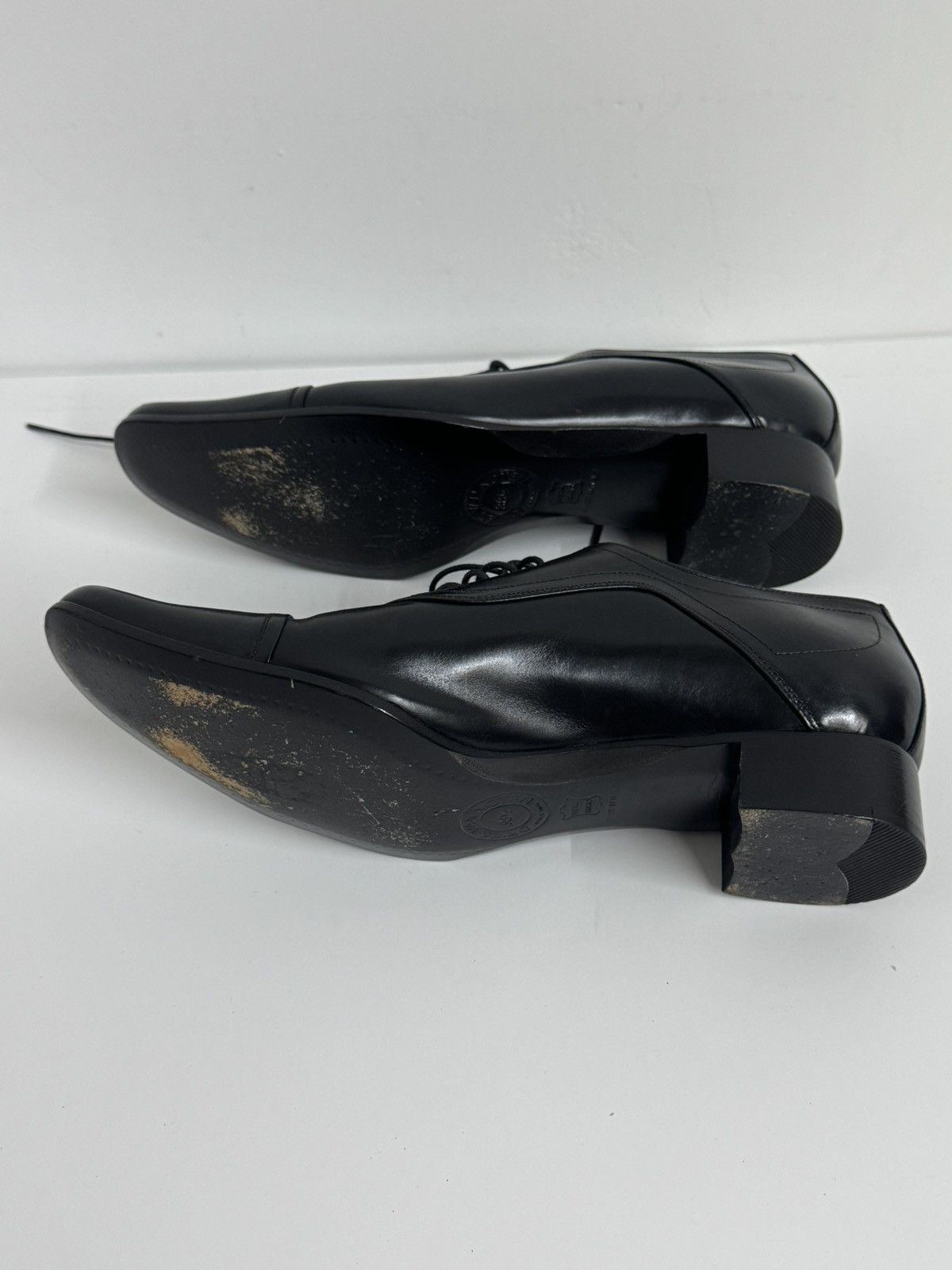Dries Van Noten Dries Van Noten Women’s Black Cap Toe Oxfords Size US 8.5 / IT 38.5 - 8 Thumbnail