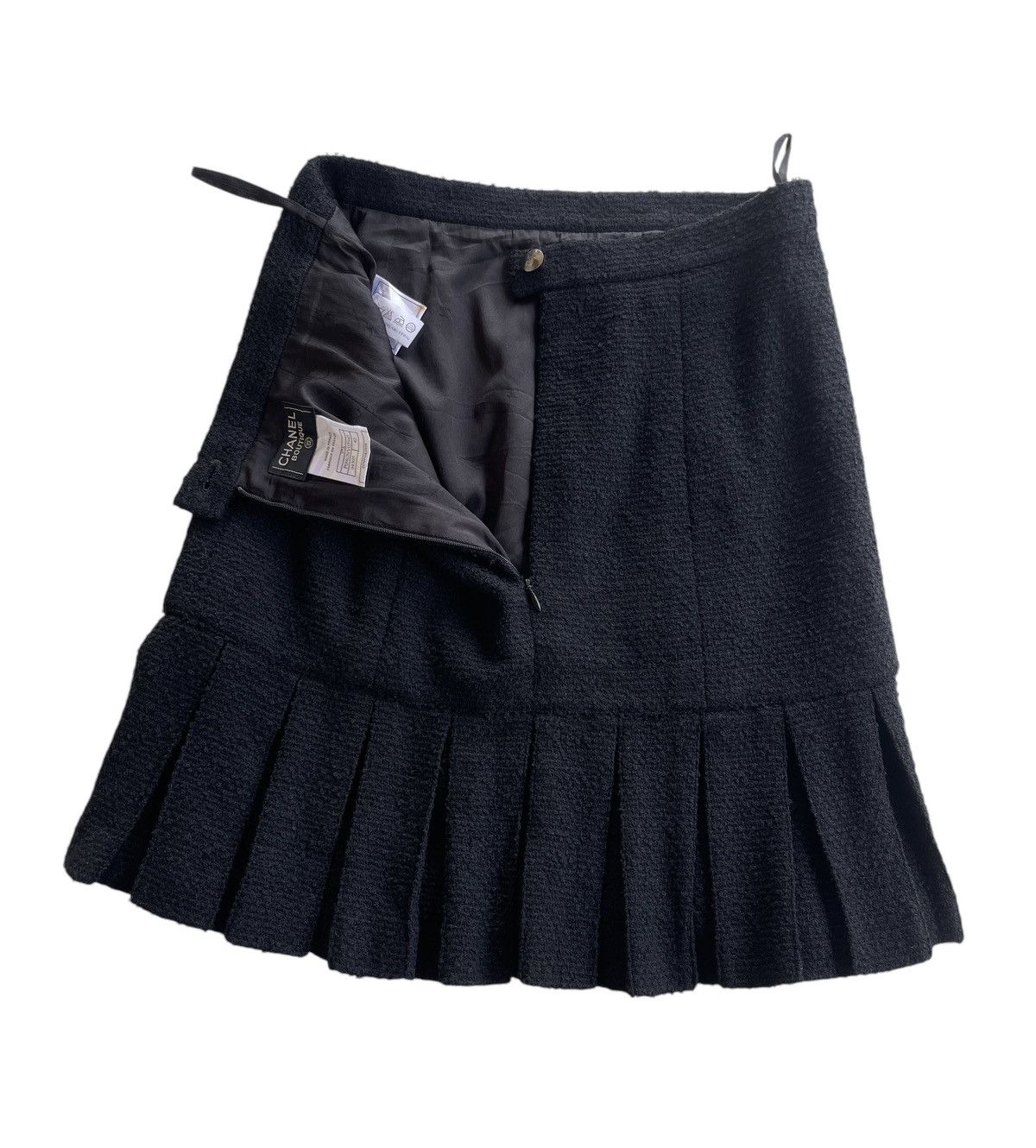 Chanel FW1997 Chanel Wool Bouclette Black Skirt Size 28" / US 6 / IT 42 - 4 Thumbnail