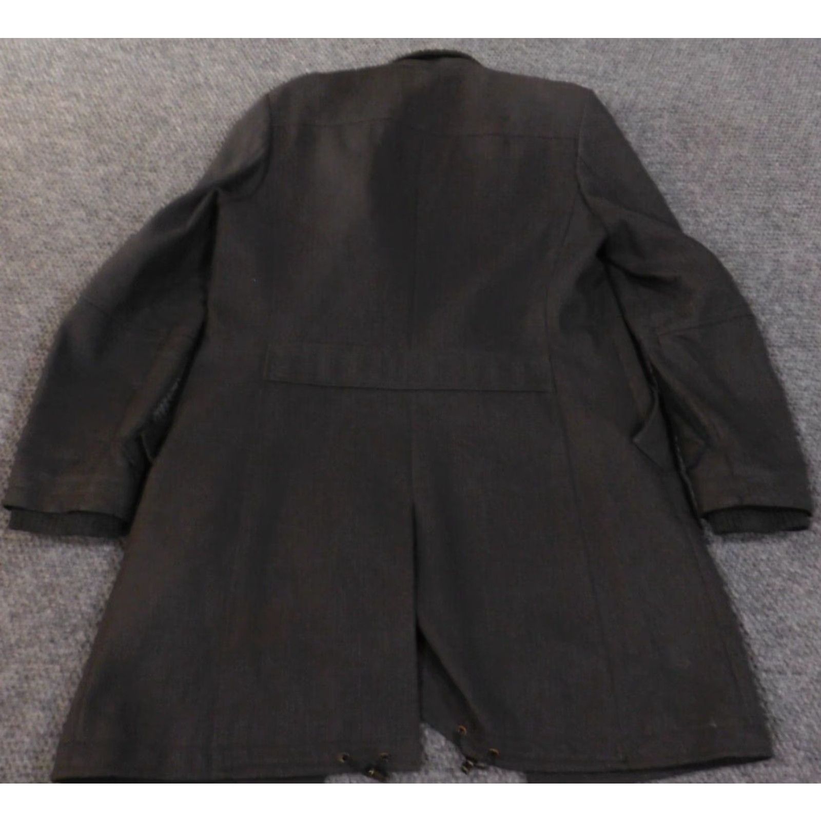 Zara Zara Jacket Mens Medium Gray Trench Coat Wool Wool Geometric Knit Zipper Pockets Button Zip Business Fall Winter Mens Regular Size US M / EU 48-50 / 2 - 7 Thumbnail
