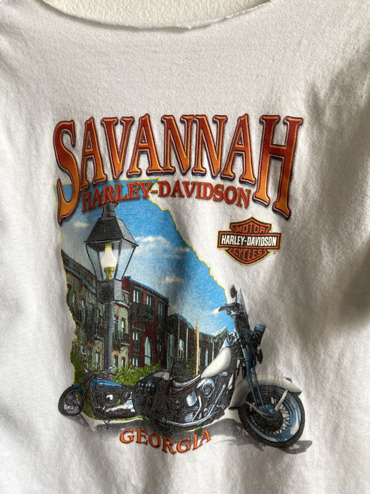 Harley Davidson Harley Davidson Savannah Georgia Cut Tee Size US M / EU 48-50 / 2 - 4 Thumbnail