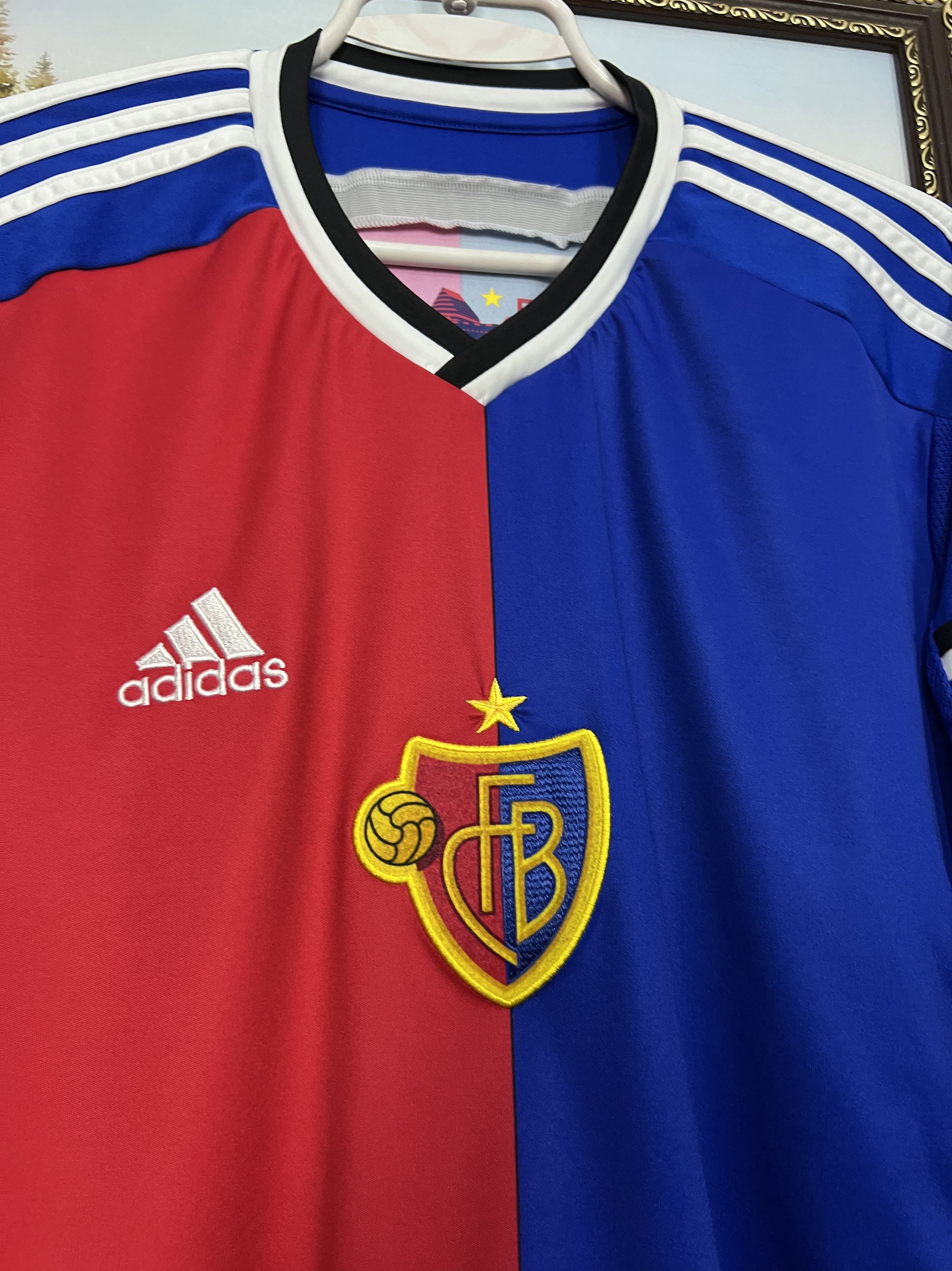 Adidas Basel 1893 football shirt Soccer Player Issue Long Sleeve Size US L / EU 52-54 / 3 - 3 Thumbnail