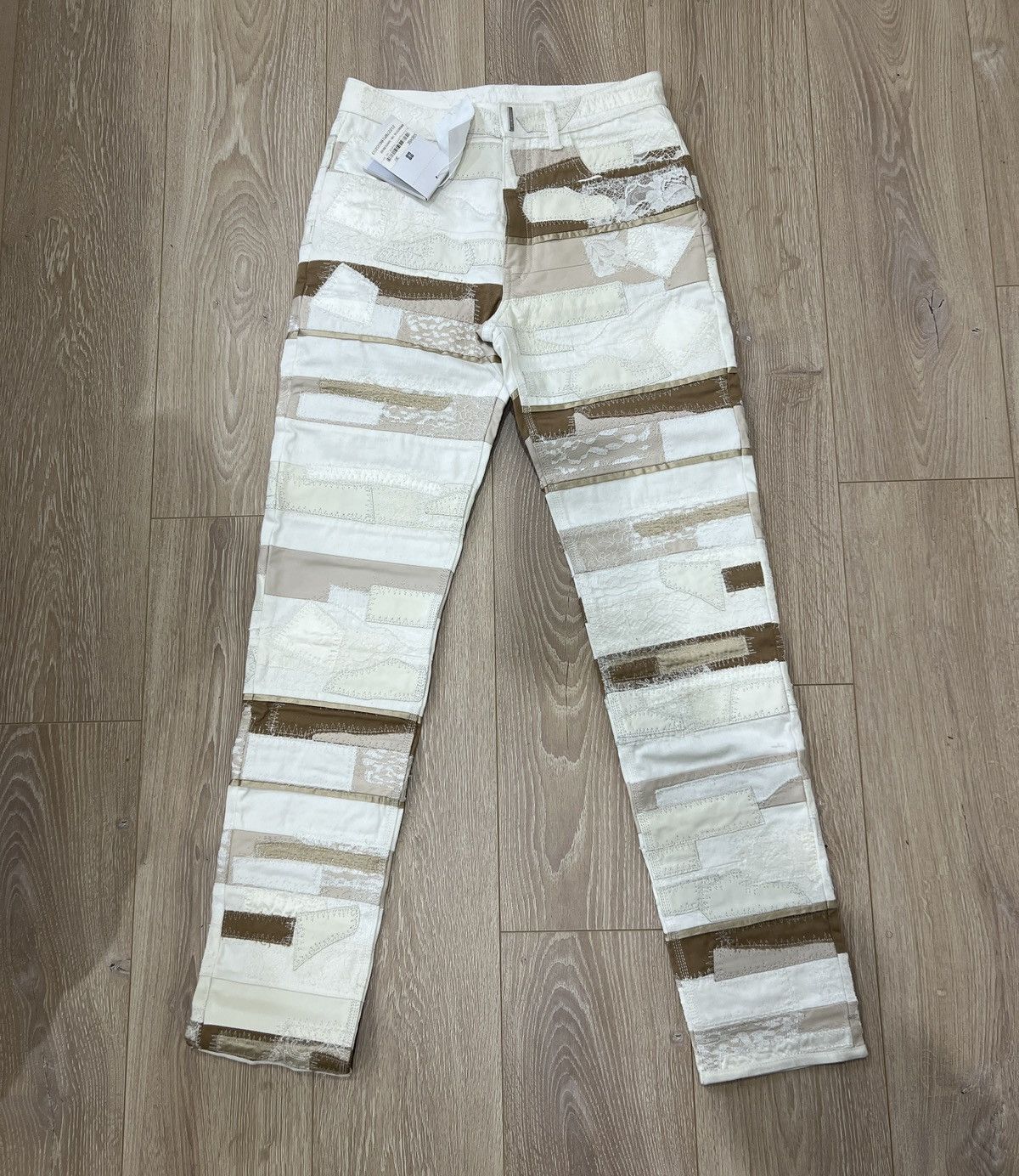 Image of Givenchy Denim Lace Trousers in White, Men's (Size 30)