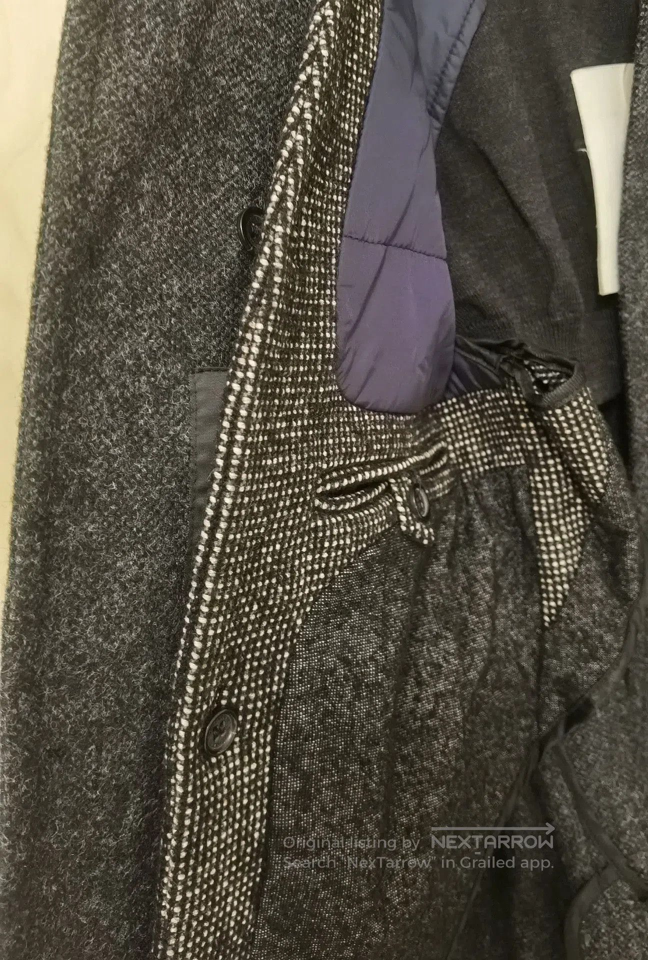 Gazzarrini GAZZARRINI Gray Wool Collar Button Jacket. Size US L / EU 52-54 / 3 - 4 Thumbnail