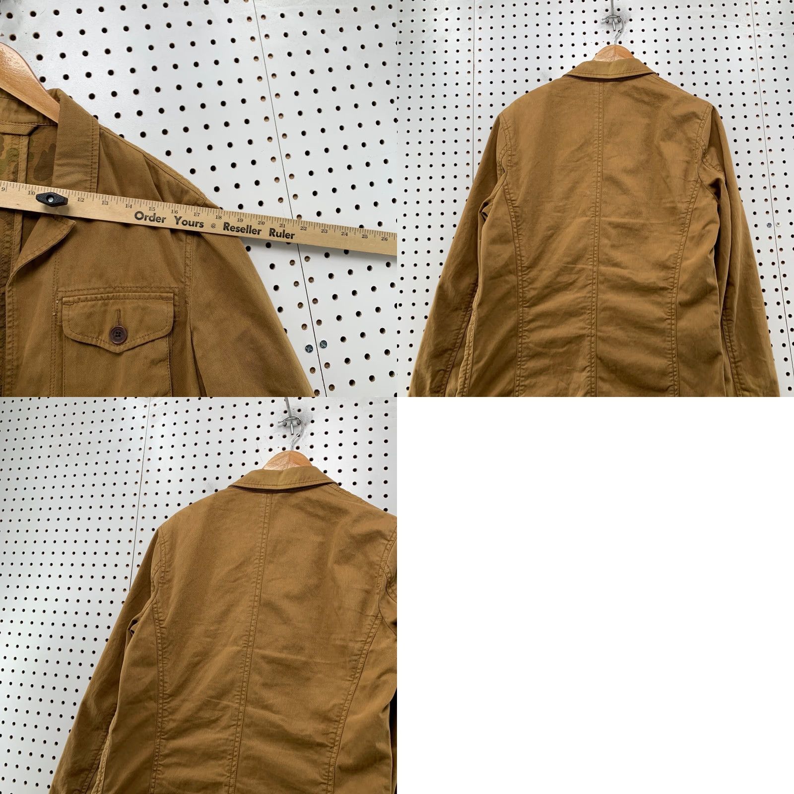 American Eagle Outfitters VINTAGE American Eagle Outfitters Chore Field Jacket Mens Small Brown Frog Print Camo Lined Blazer Size 42R - 9 Thumbnail