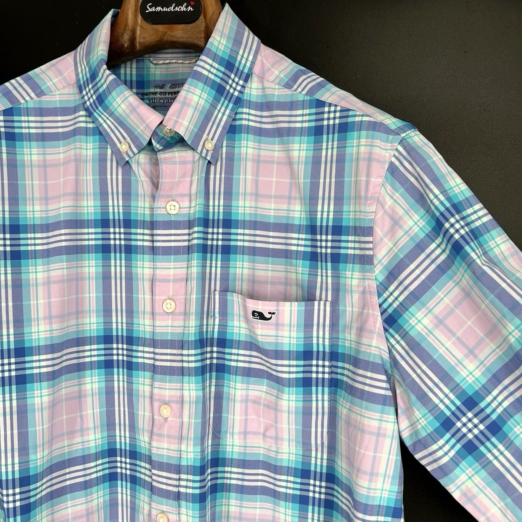 Vineyard Vines Vineyard Vines One The Go Performance Men’s Shirt Multicolor Plaid Button-Up Long Sleeve Large Size US L / EU 52-54 / 3 - 5 Thumbnail