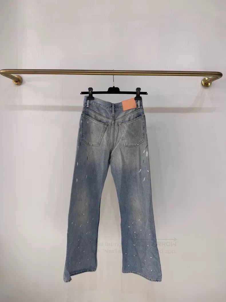 Acne Studios Acne Studios 2021F Washed Distressed Ink Denim Pants Size 23" - 2 Thumbnail