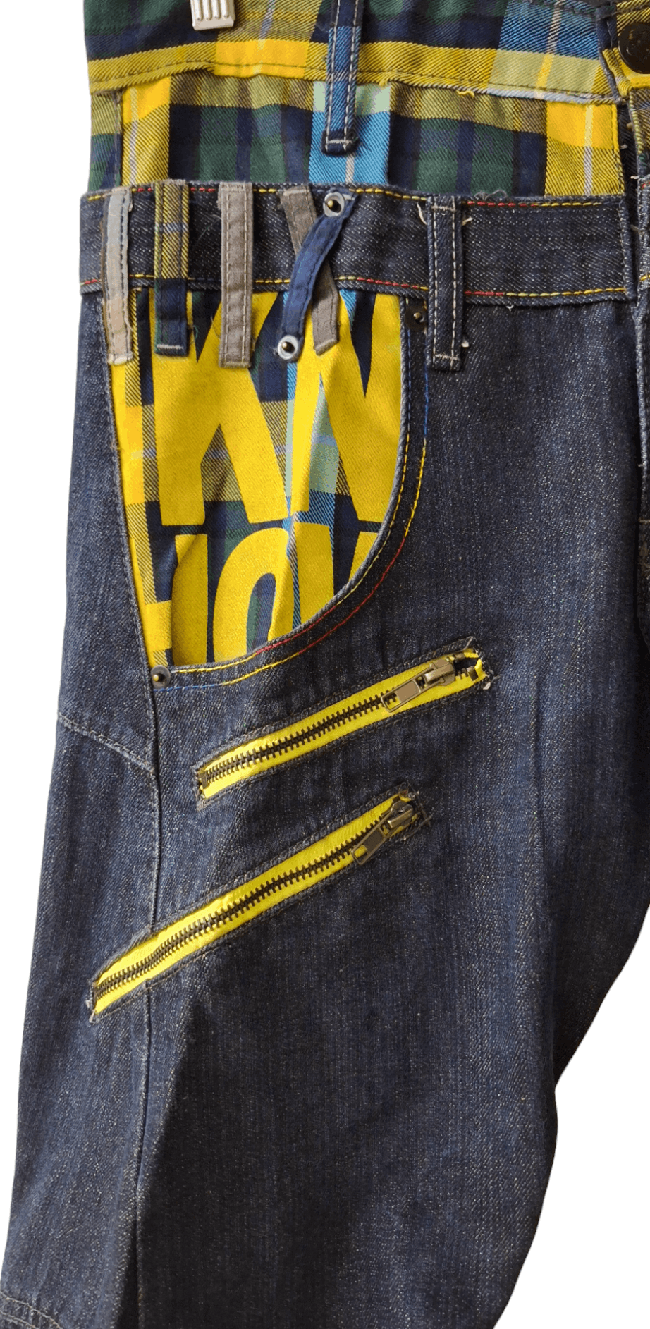 20471120 Japanese Brand Double Waist Ppfm Style Jeans Size US 31 - 6 Thumbnail