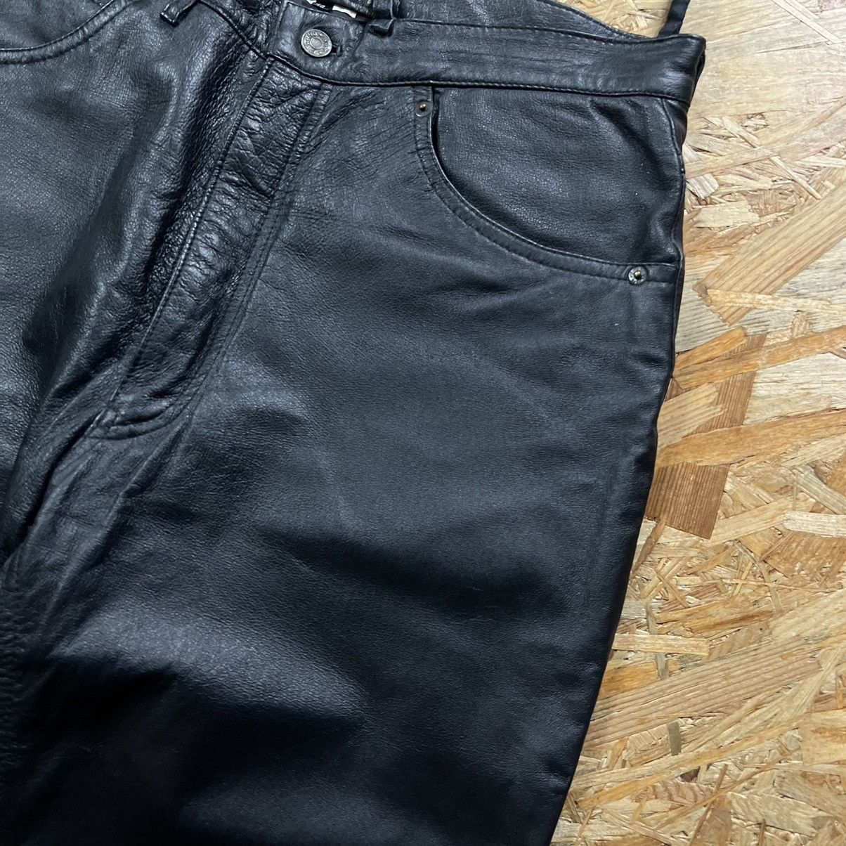 Genuine Leather × Playboi Carti × Vintage Playboi Carti Leather pants opium rave biker Y2K trousers Size US 32 / EU 48 - 6 Thumbnail