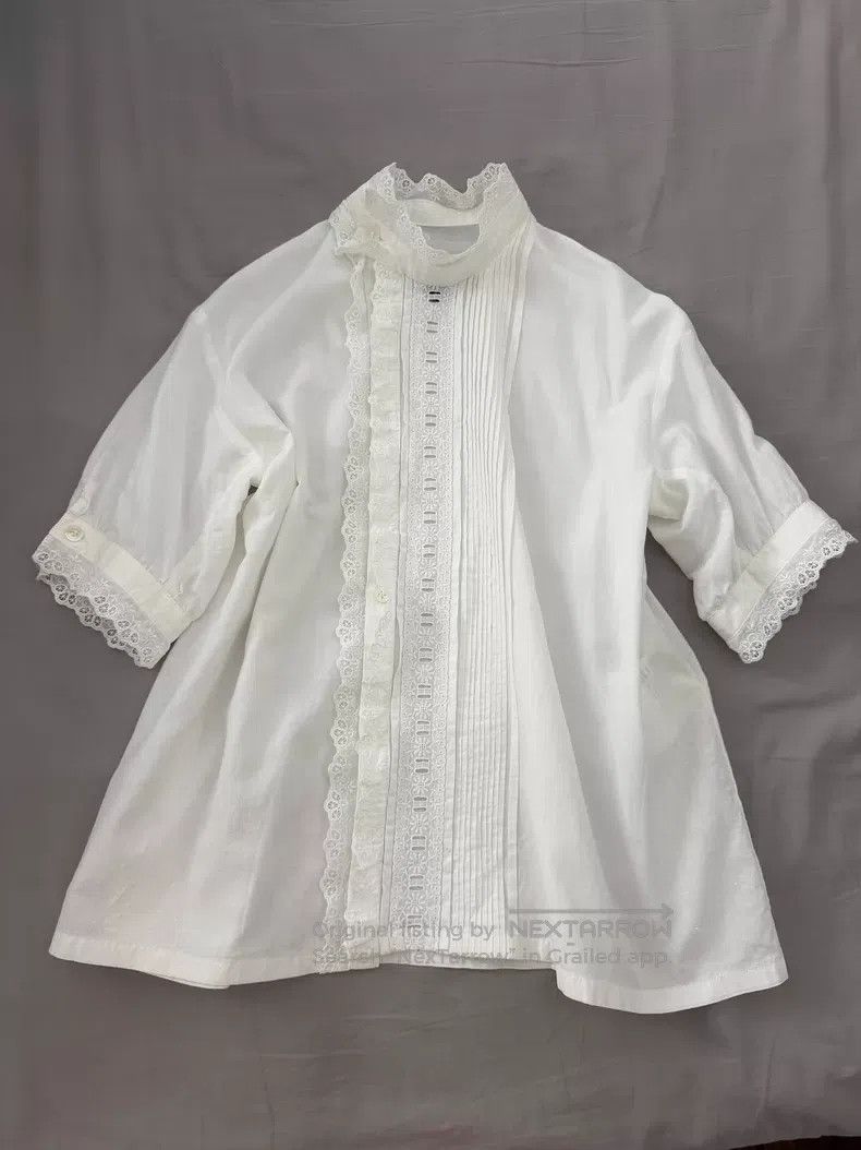 Comme des Garcons Comme des Garcons Lace pleated blouse Size S / US 4 / IT 40 - 1 Thumbnail