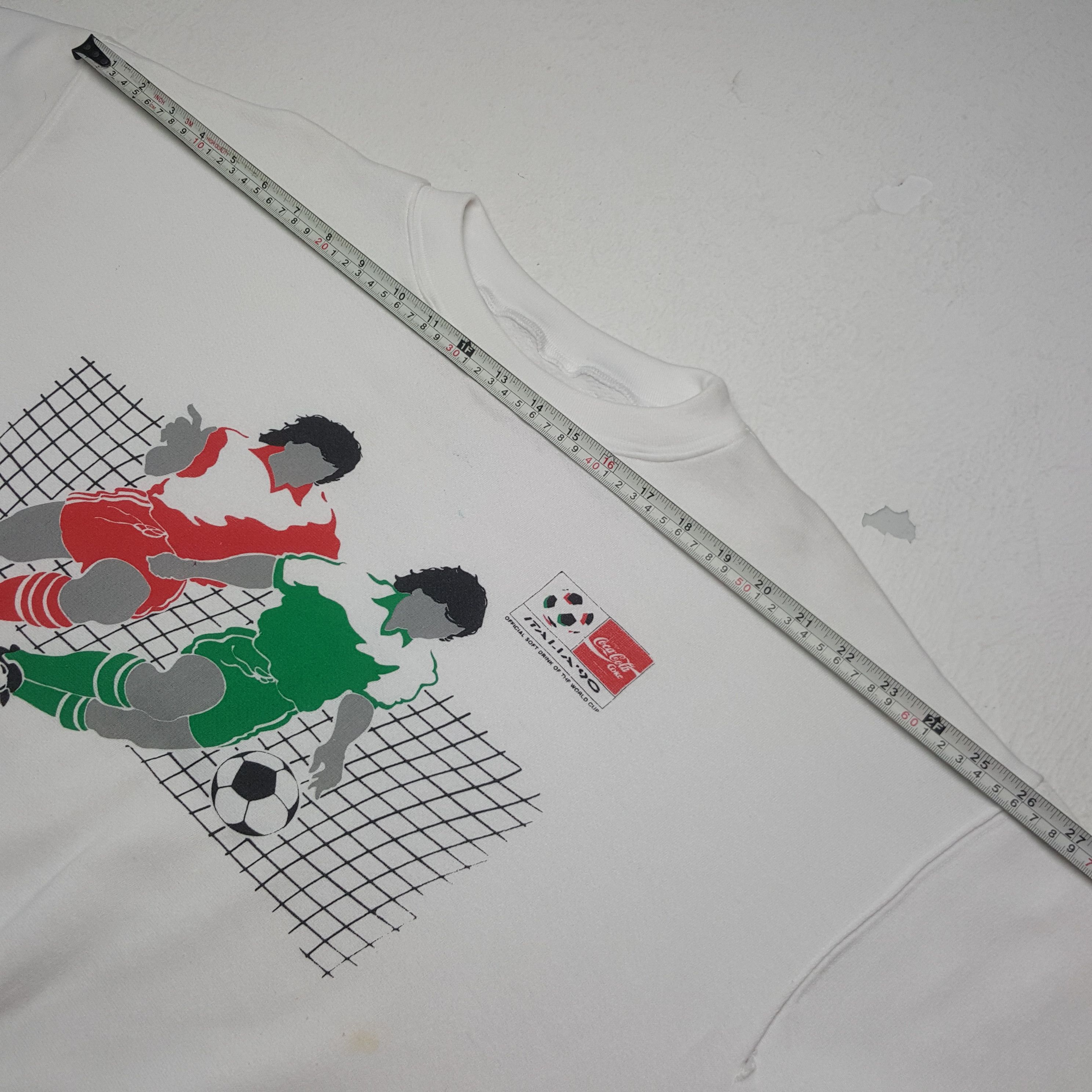 Coca Cola × Vintage Vintage Coca Cola World Cup Italia 90's Sports Sweatshirt Size US XXS / EU 40 - 6 Thumbnail