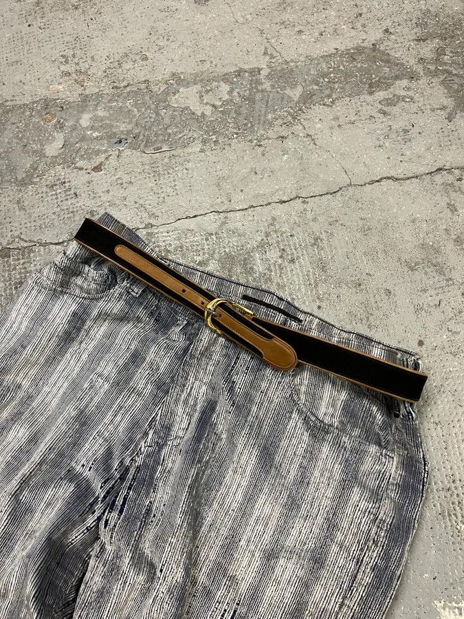 Gucci 2000s Gucci Monogram Golden Buckle Leather Belt Size ONE SIZE - 1 Thumbnail
