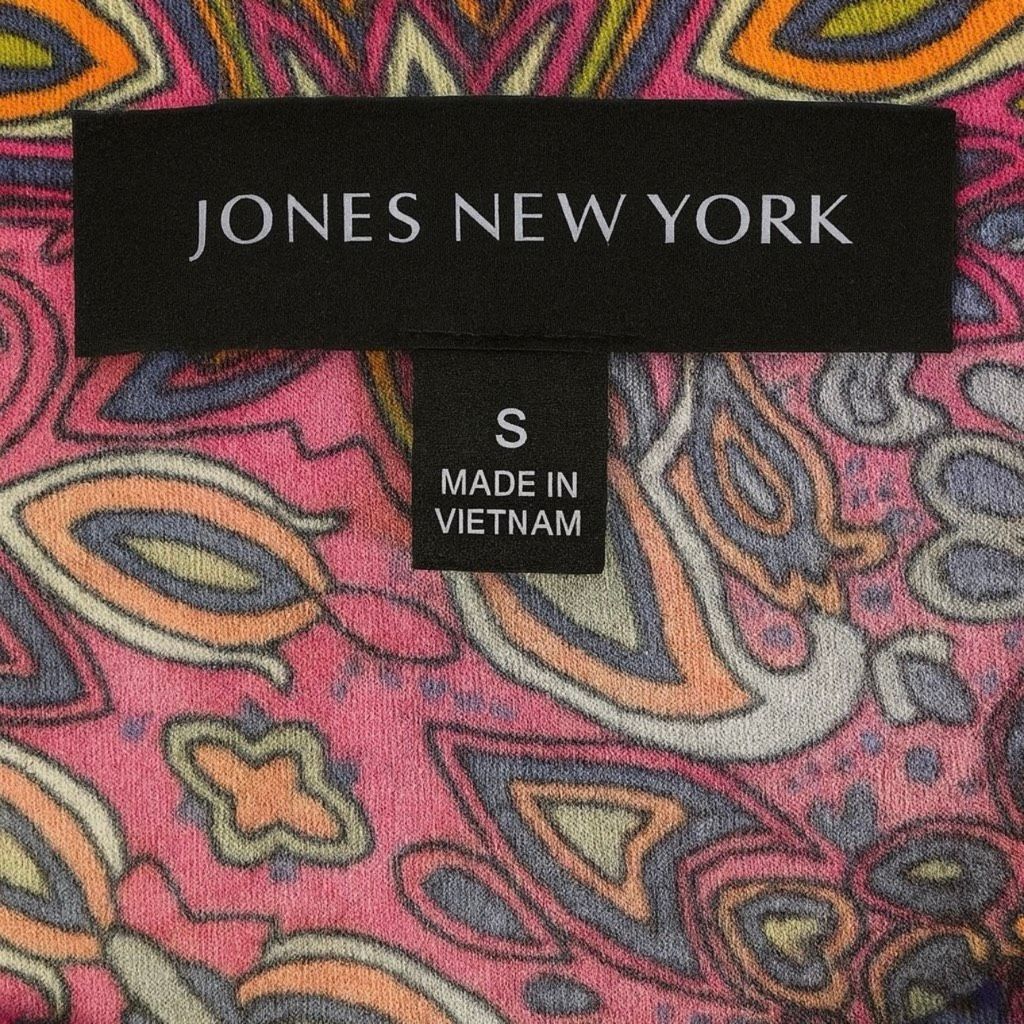Jones New York Jones New York Women’s Multicolor Geometric Print Short Slee Size S / US 4 / IT 40 - 3 Thumbnail