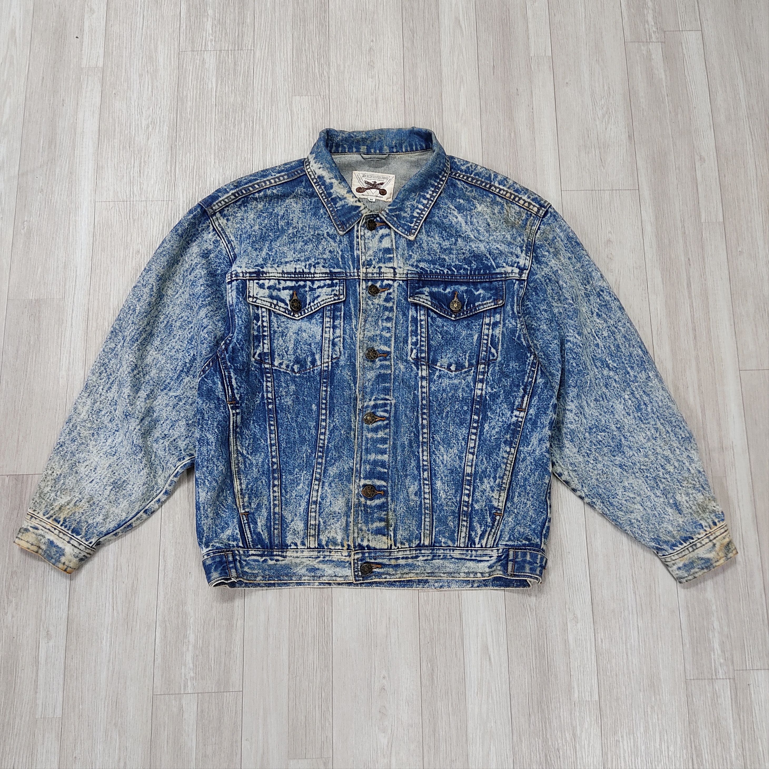 Japanese Brand × Killer Acid × Vintage Vintage 80s Berkshine Acid Wash Denim Jacket Size US M / EU 48-50 / 2 - 4 Thumbnail