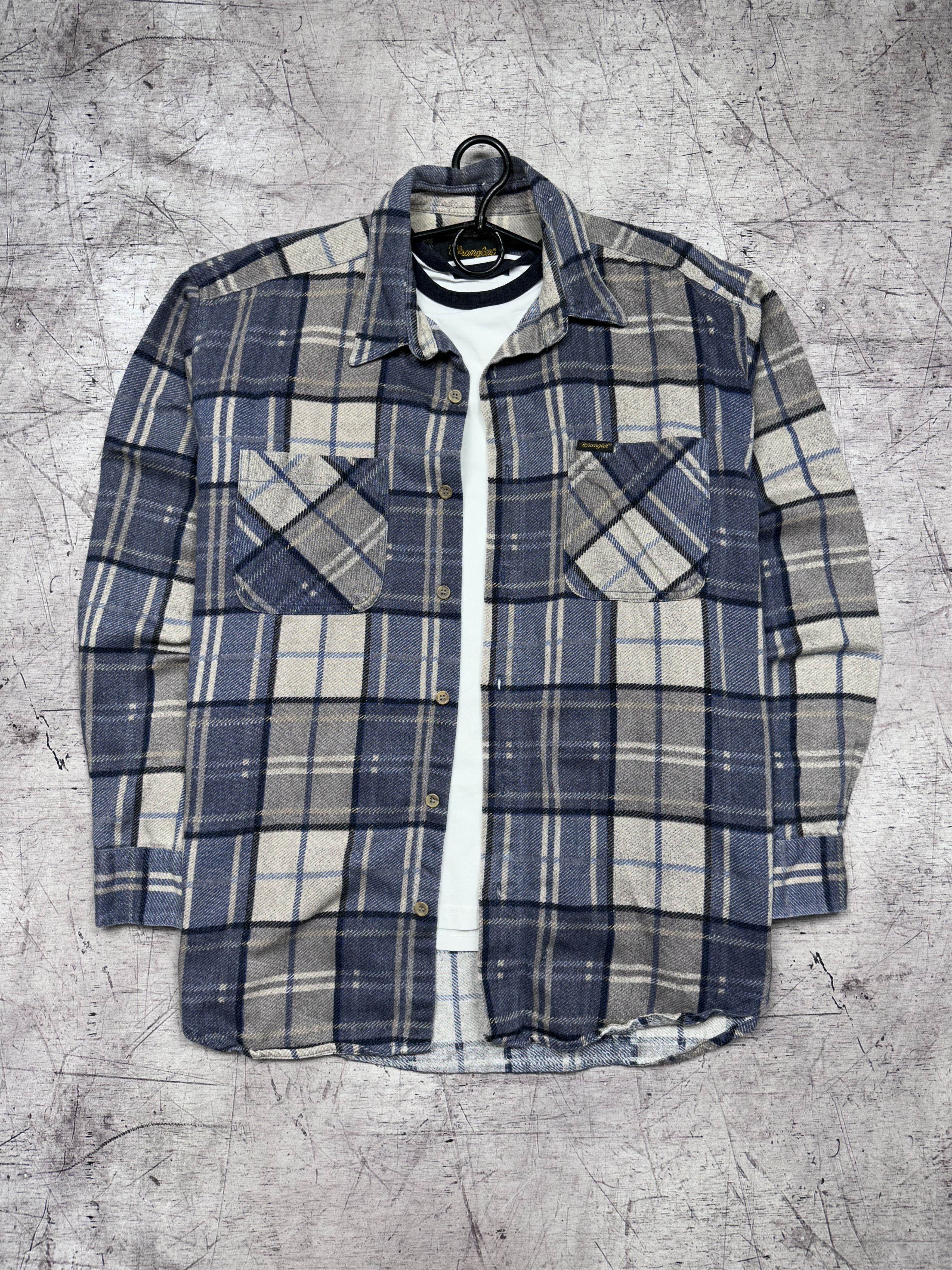 Flannel × Wrangler Wrangler Vintage Mens Western Flannel Plaid Shirt Size US XL / EU 56 / 4 - 1 Thumbnail