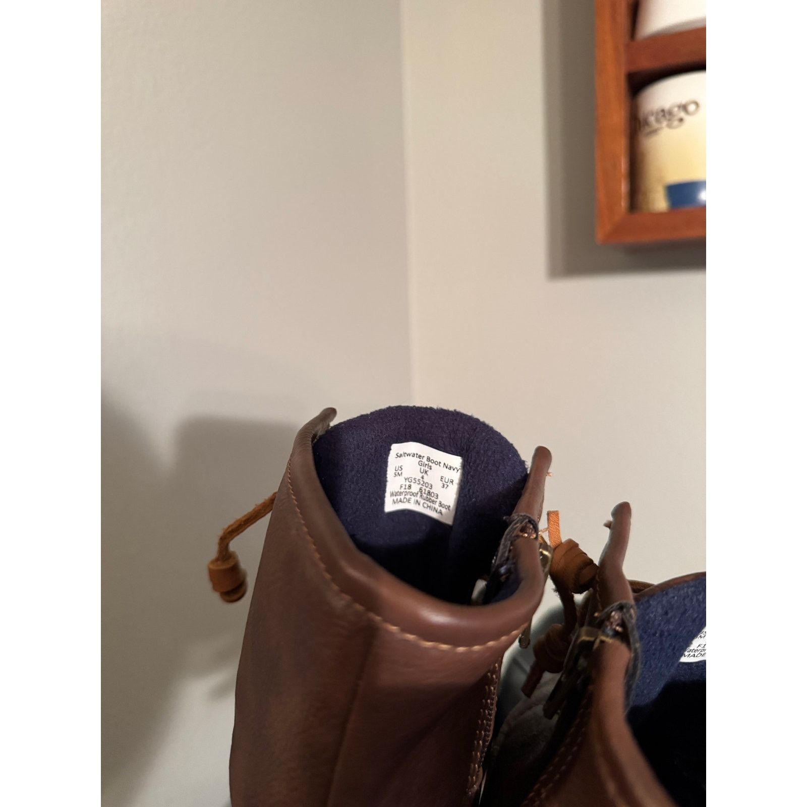 Sperry Sperry Saltwater Boot Navy Girls Size US 5M/ EUR 37 Size US 5 / IT 35 - 4 Thumbnail