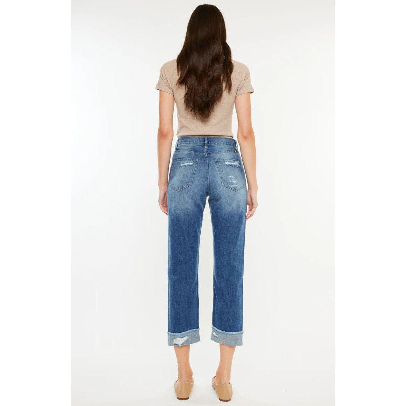 Kancan USA KanCan Eloise High Rise Straight Leg Jeans in Medium Wash - Size 30" / US 8 / IT 44 - 2 Thumbnail
