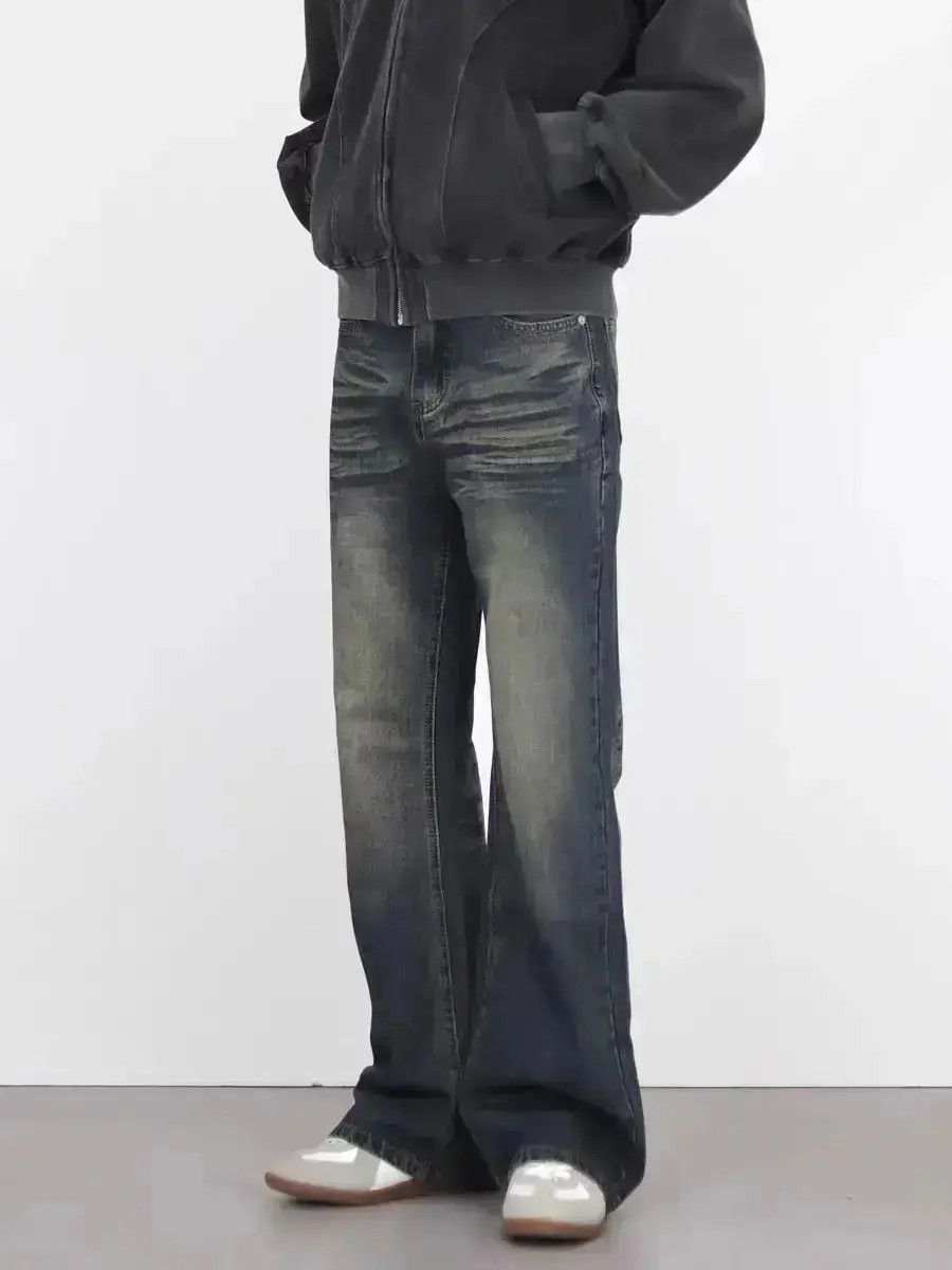 Japanese Brand Vintage Blue Denim Micro Flare Loose Straight Leg Pants Size US 34 / EU 50 - 2 Thumbnail