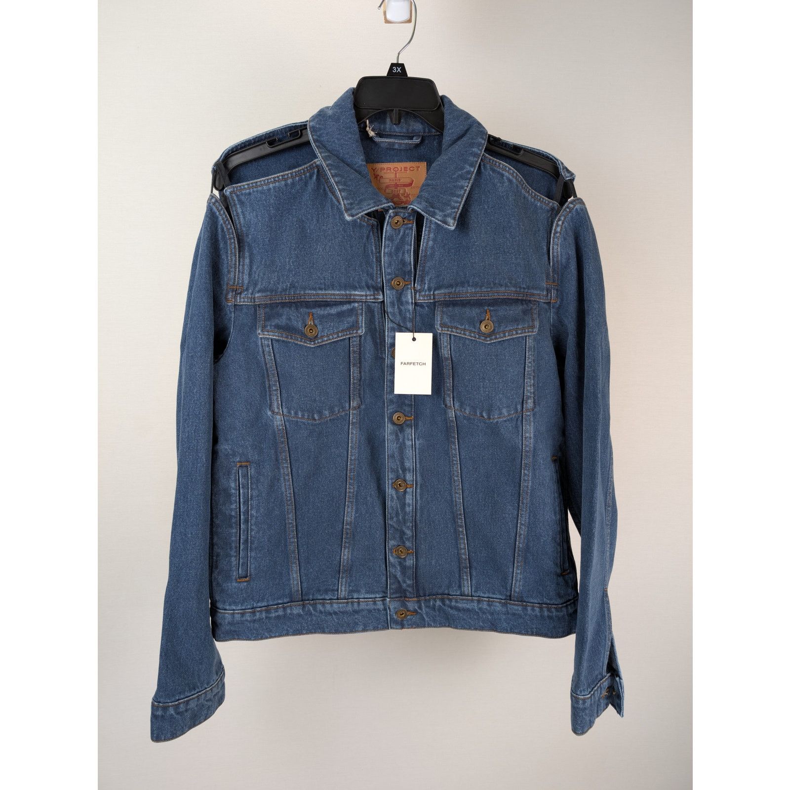 Y/Project o1rshd1 Classic Peep Denim Jacket in Navy Size US L / EU 52-54 / 3 - 9 Thumbnail