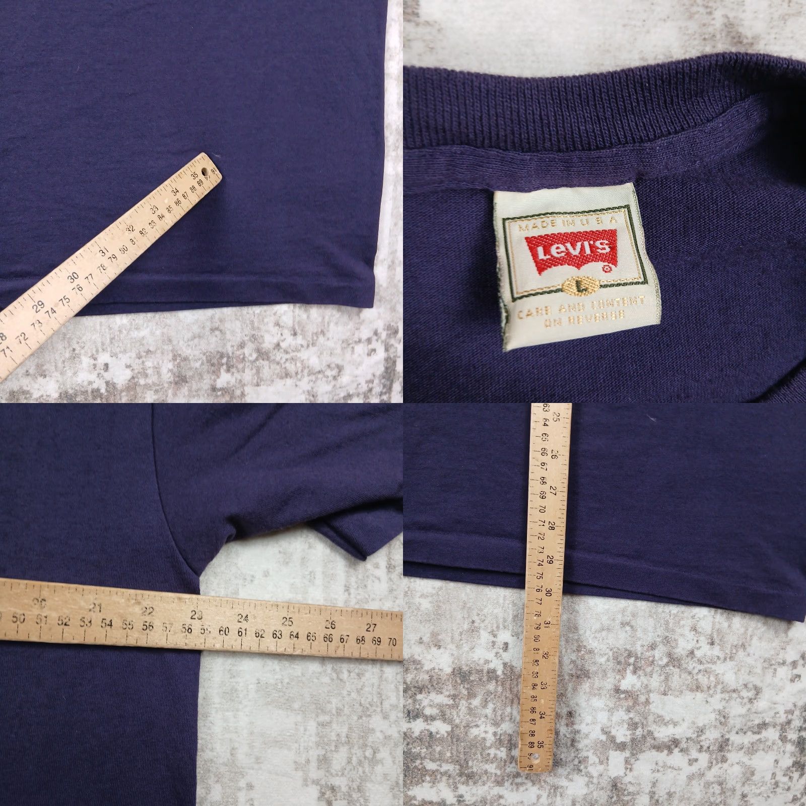 Levi's VINTAGE Levi's Shirt Mens Large Purple 90s Single Stitch T-Shirt USA 1990s Cotton Knit Short Sleeve Crew Neck Logo All Seasons Mens Size US L / EU 52-54 / 3 - 8 Thumbnail