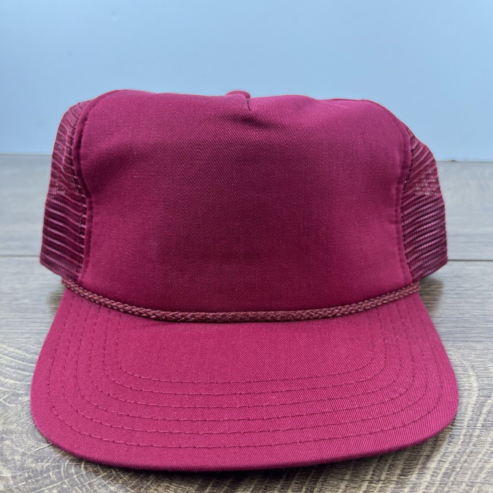 Other MAroon Trucker Hat Red Cap Hat Adjustable Hat Red Adult Hat Size ONE SIZE - 2 Thumbnail