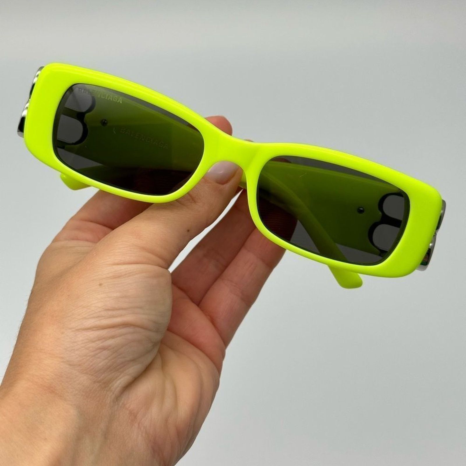 Balenciaga NEW Balenciaga BB0096S 008 Yellow Silver Women Sunglasses Size ONE SIZE - 6 Thumbnail