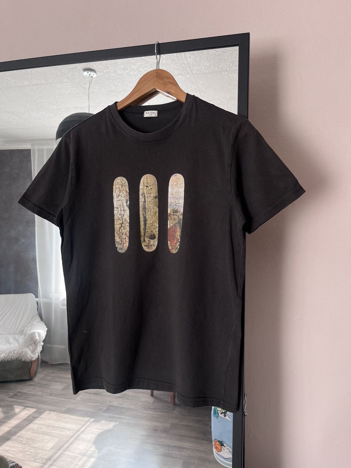 Paul Smith Vintage Paul Smith Jeans Skateboard Decks Printed Brown Tee Size US S / EU 44-46 / 1 - 1 Thumbnail