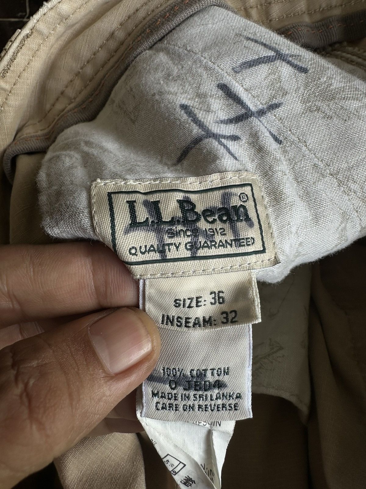 L.L. Bean × Vintage Vintage LL Bean Cargo Workwear Pant D154 Size US 36 / EU 52 - 12 Thumbnail