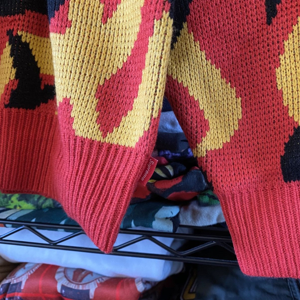 Supreme Supreme Tribal Camo Sweater Red 2019 Size US M / EU 48-50 / 2 - 3 Thumbnail