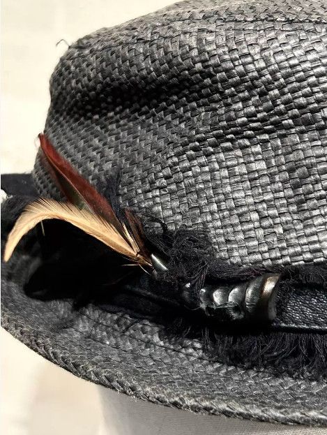 14th Addiction 14th Addiction Early Woven Feather Hat Size ONE SIZE - 8 Thumbnail