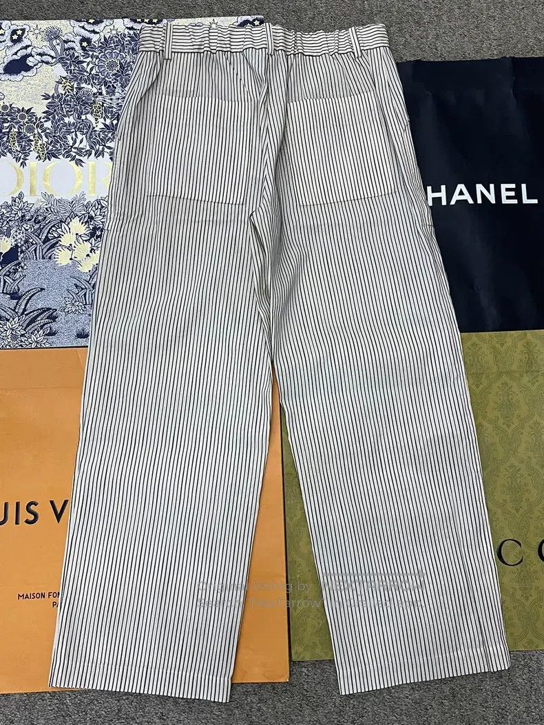 Dior Dior Black and white vertical striped trousers Size 24" / US 00 / IT 34 - 2 Thumbnail