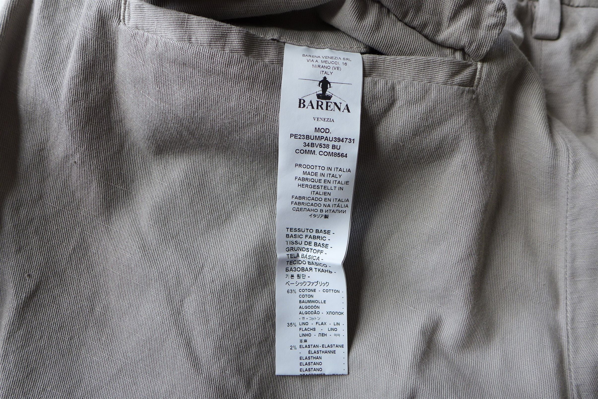Barena Barena Masco Vignola Trousers -- Perla Cotton-Linen Size US 36 / EU 52 - 13 Thumbnail