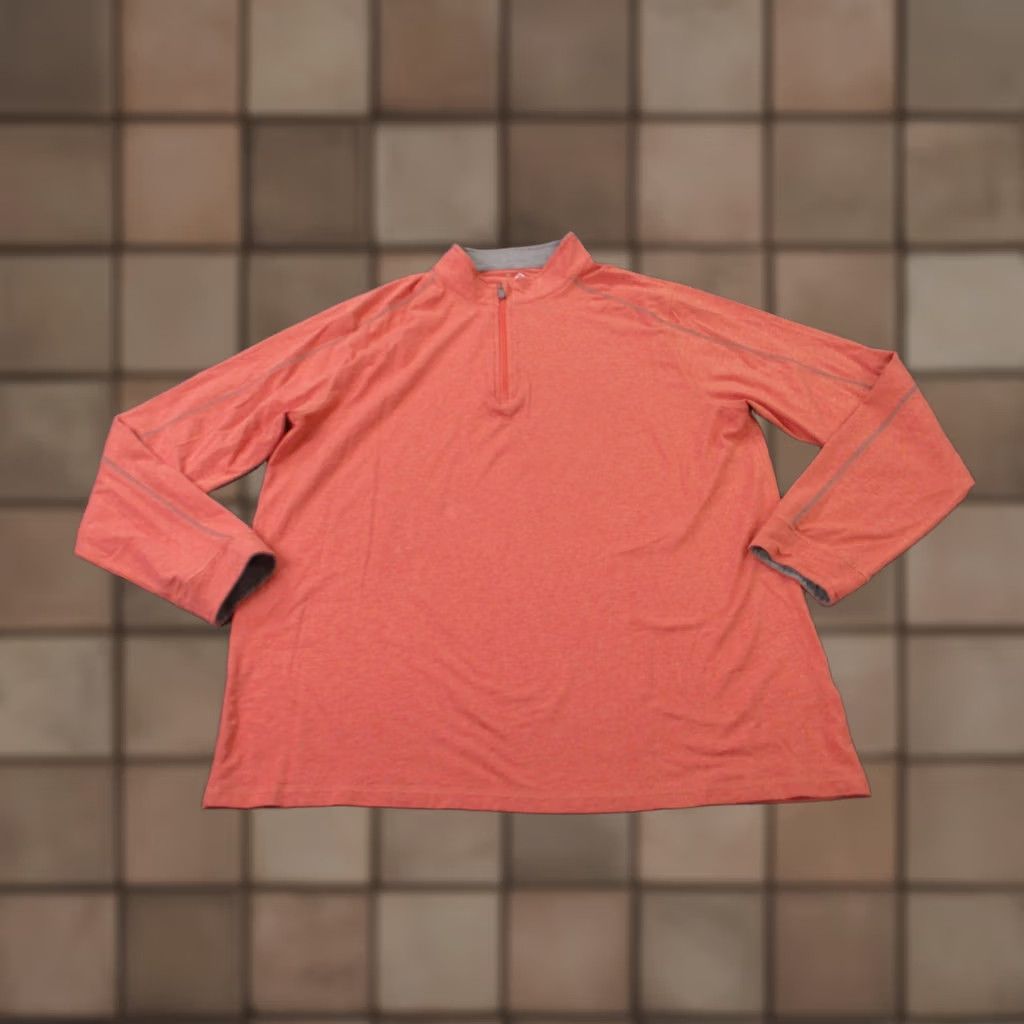Vintage Tasc Jacket Mens XL Orange Bamboo Stretch Pullover Windbreaker Golf Size US XL / EU 56 / 4 - 1 Thumbnail