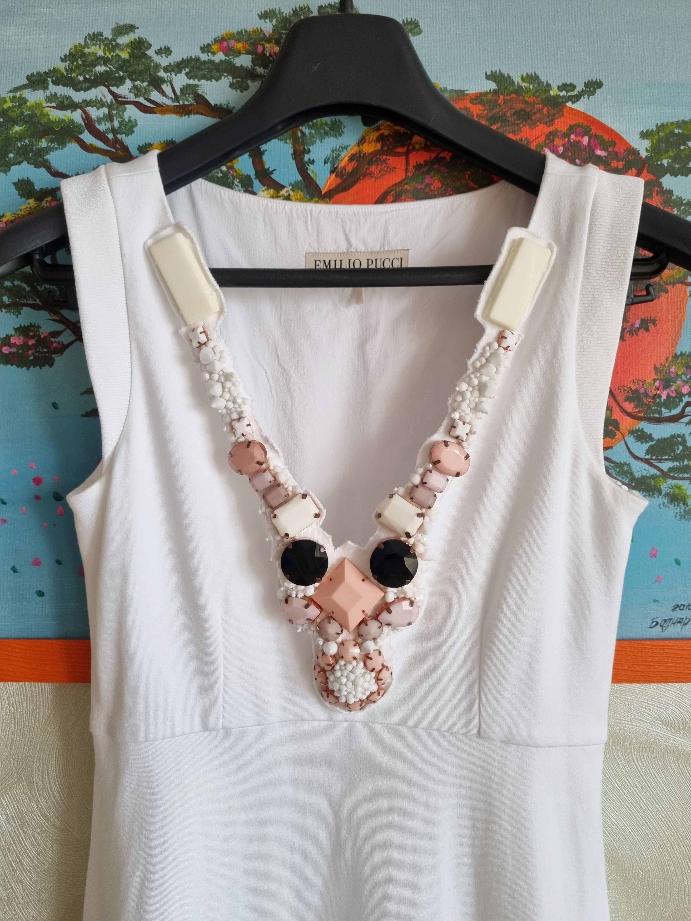 Emilio Pucci Vintage Emilio Pucci Dress With Beautiful Stone Decor Size S / US 4 / IT 40 - 2 Thumbnail