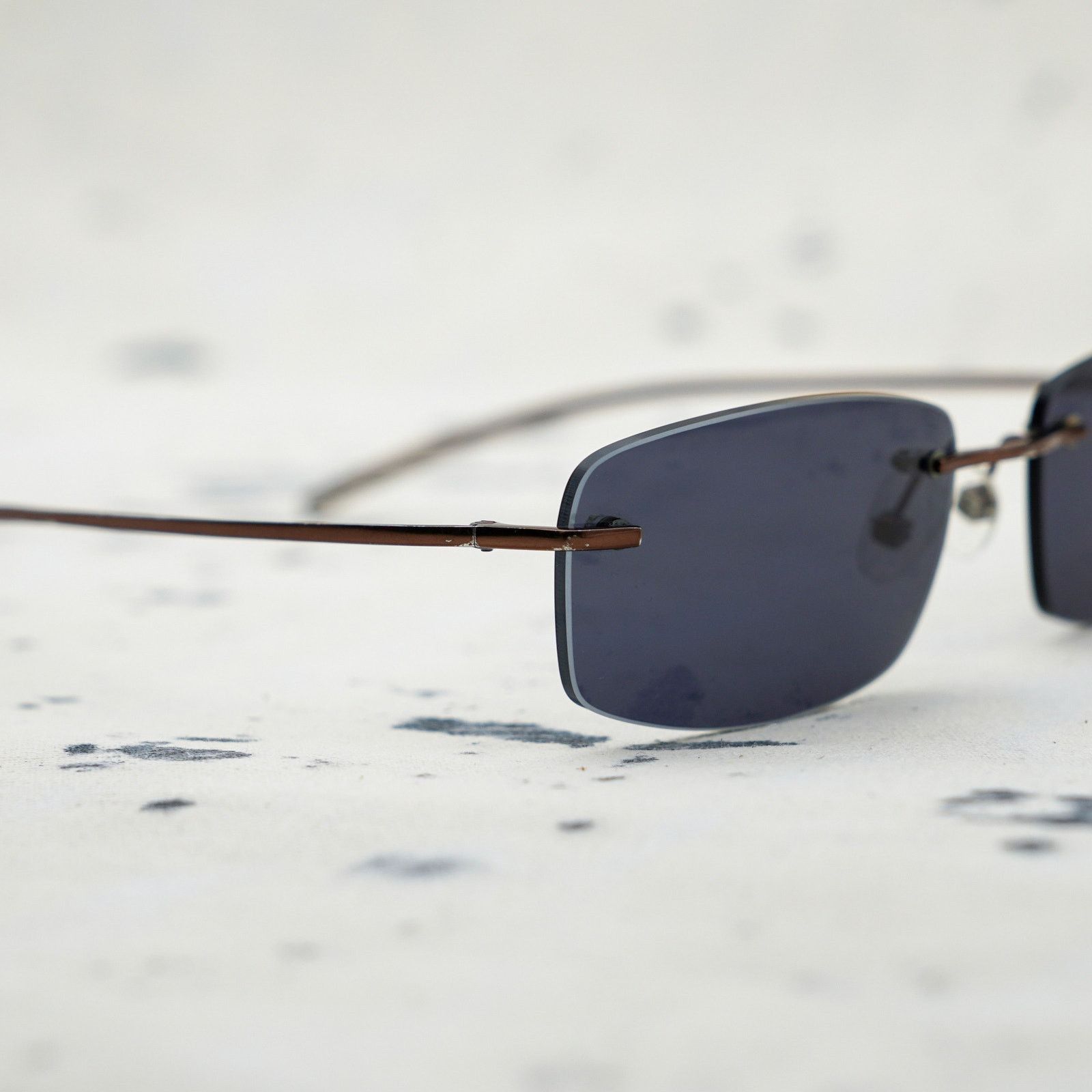 Gucci Vintage gucci gg 1720 blue lens metal rectangular sunglasses Size ONE SIZE - 4 Thumbnail