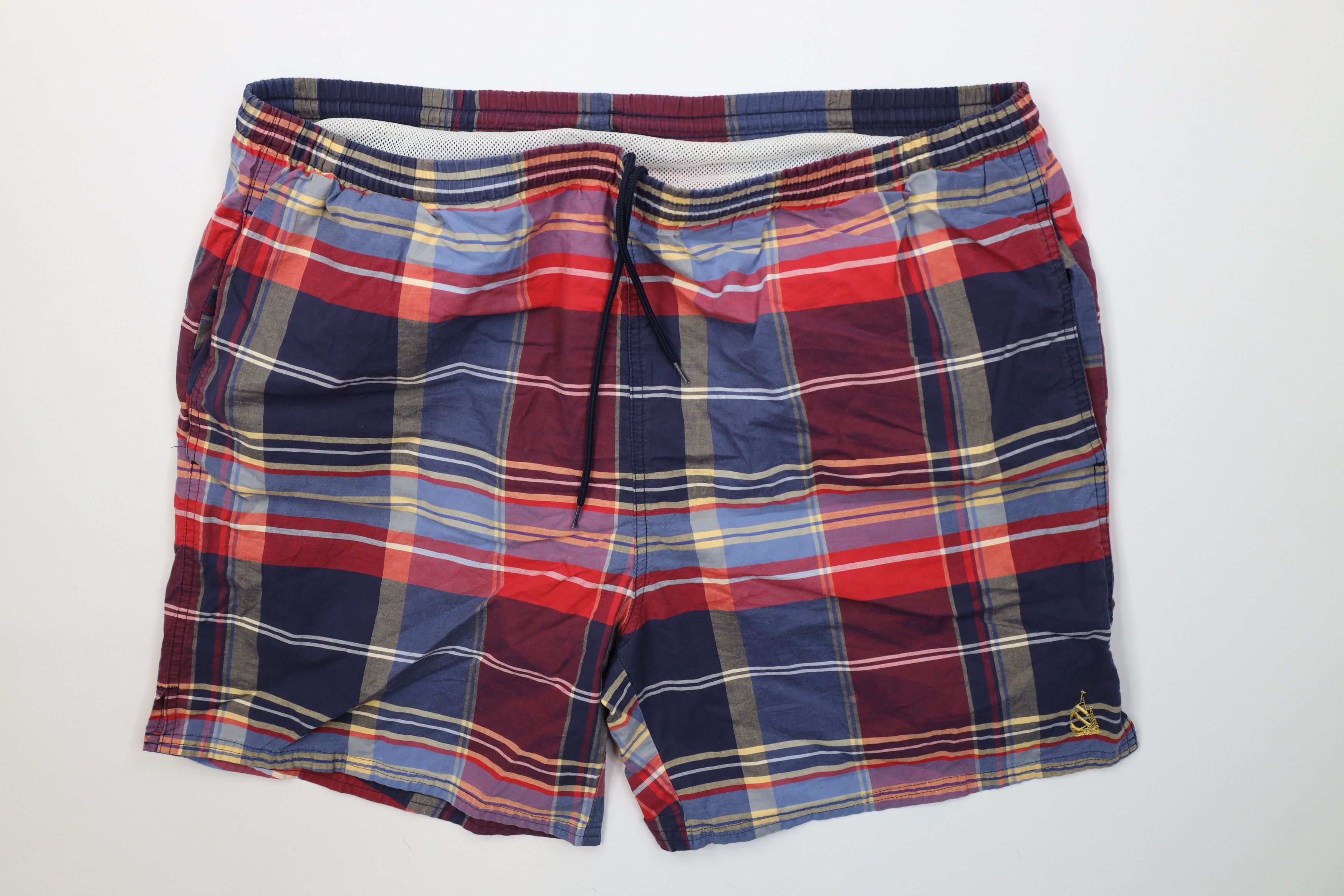 Nautica Vintage 90s Nautica Sailing Lined Above Knee Shorts Plaid Size US 34 / EU 50 - 1 Thumbnail