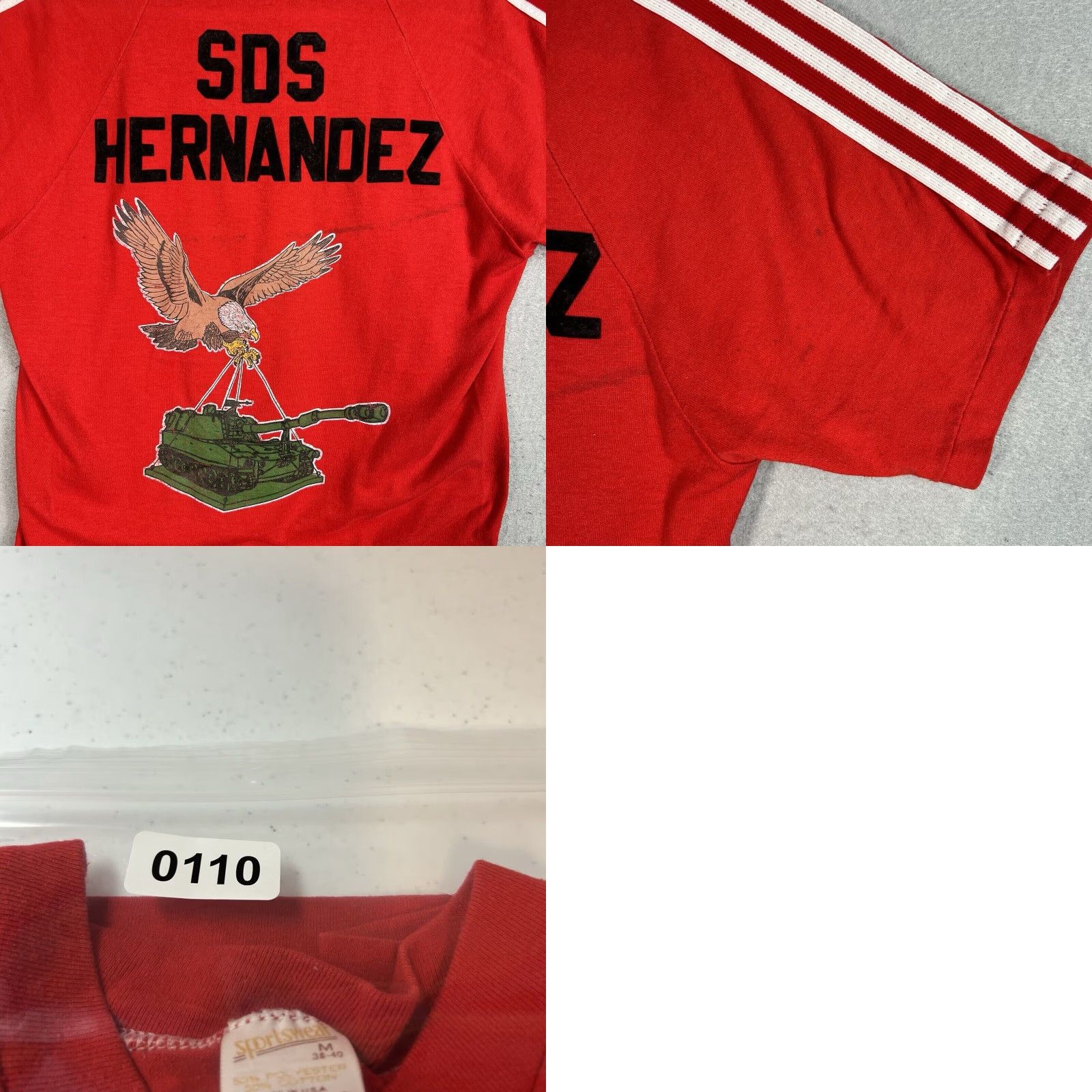 Vintage VINTAGE 1970s Sportswear Eagle "This We'll Defend" Graphic Tank Top Adult Men's Medium Red Cotton Blend Retro Sportswear Beach Worn Size US M / EU 48-50 / 2 - 8 Thumbnail