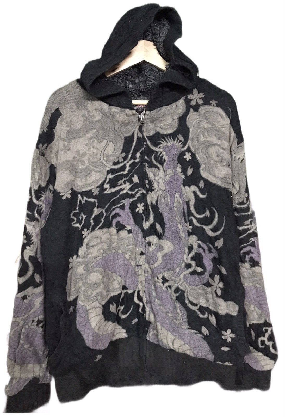 The Unbranded Brand Hoodie Dragon Overprint Zipper Size US L / EU 52-54 / 3 - 1 Thumbnail