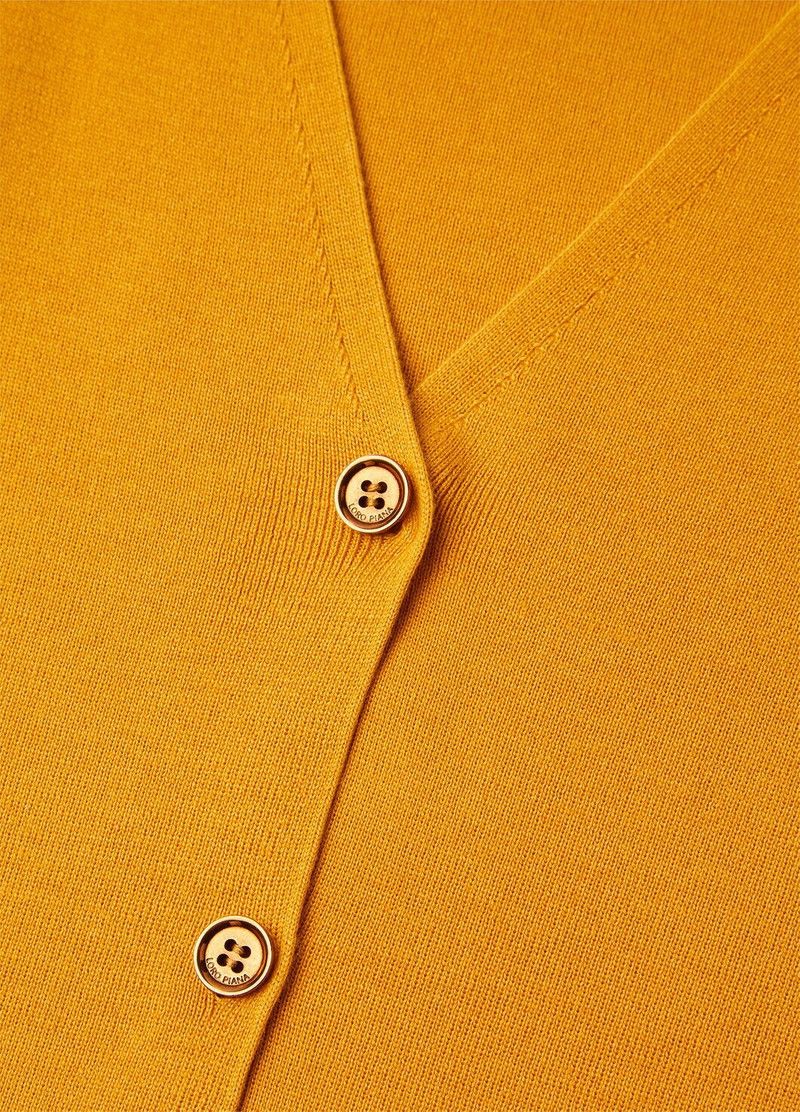 Loro Piana o1srvl11e0526 FAO9865 Siena Cardigan in Yellow Size S / US 4 / IT 40 - 7 Thumbnail