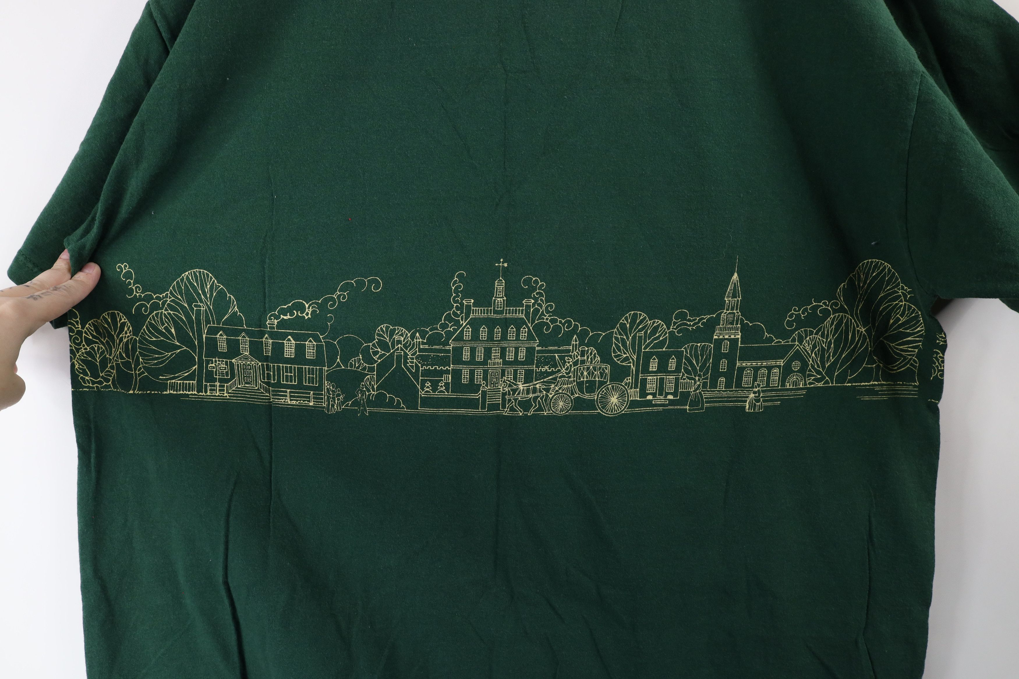 Vintage Vintage 90s Streetwear Williamsburg T-Shirt Green USA Size US XXL / EU 58 / 5 - 9 Thumbnail