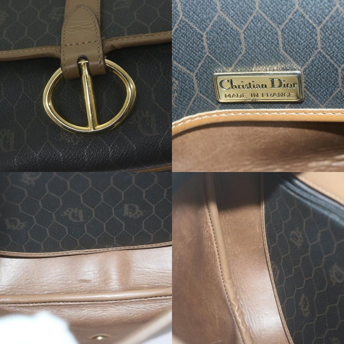 Dior DIOR Honeycomb Canvas Shoulder Bag Pvc Black Size ONE SIZE - 11 Thumbnail