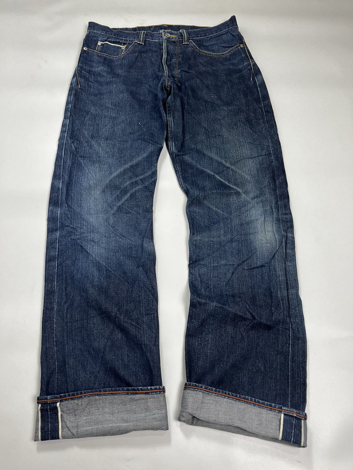 Japanese Brand selvedge kicking mule japan jeans pant Size US 33 - 1 Thumbnail