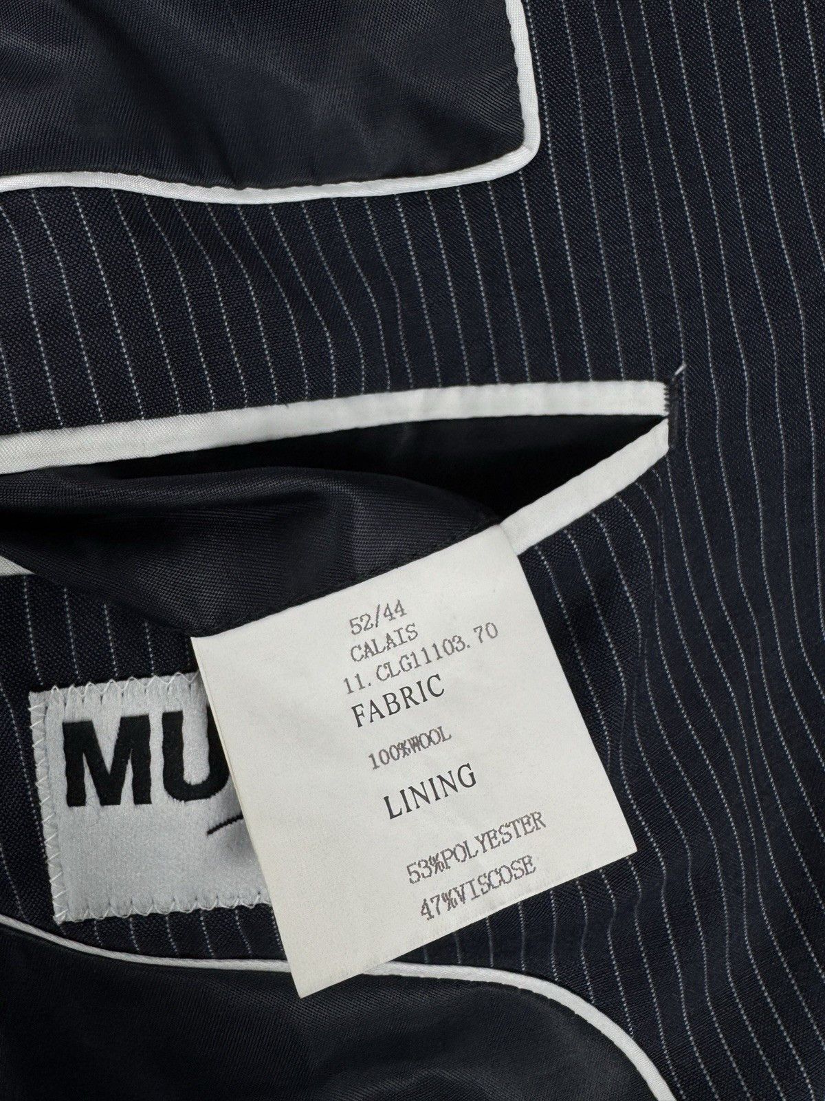 Thierry Mugler Archive 90s Thierry Mugler Men Stripes Blazer Pinstripe Wool Size 44R - 7 Thumbnail