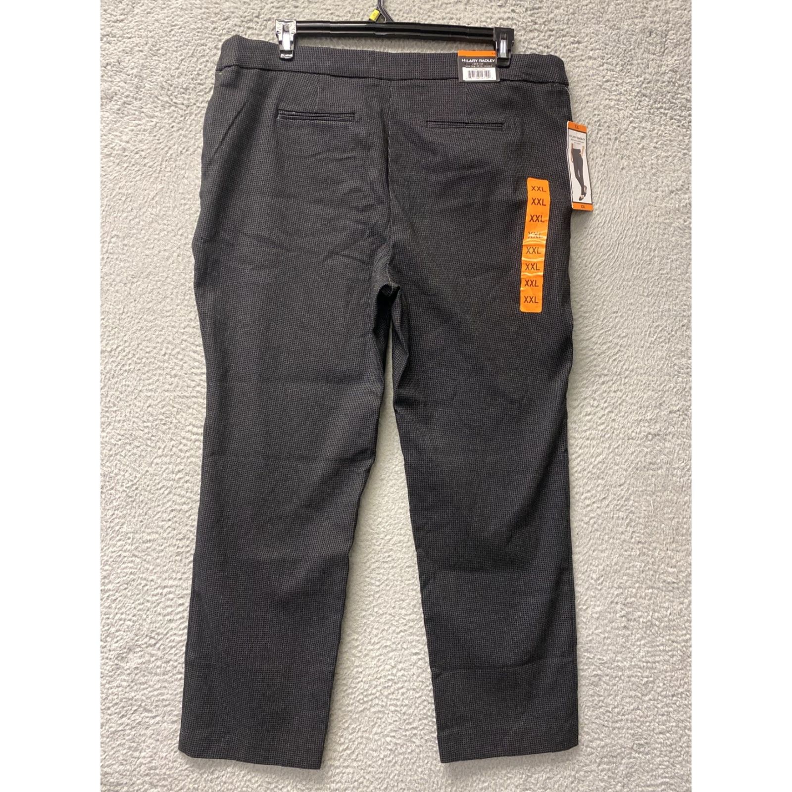Vintage Hilary Radley Ladies' Pull-On Pant with Pockets XXL Black/off-White Dress Pants Slim Leg Women Size 40" / US 18 - 7 Thumbnail