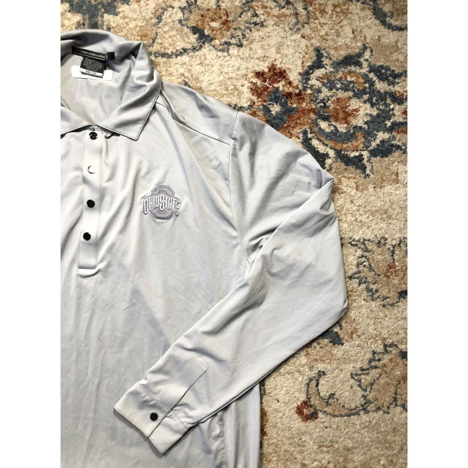 Nike Nike Tiger Woods Platinum Shirt Mens M Long Sleeve Golf Dri-Fit Size US M / EU 48-50 / 2 - 4 Thumbnail