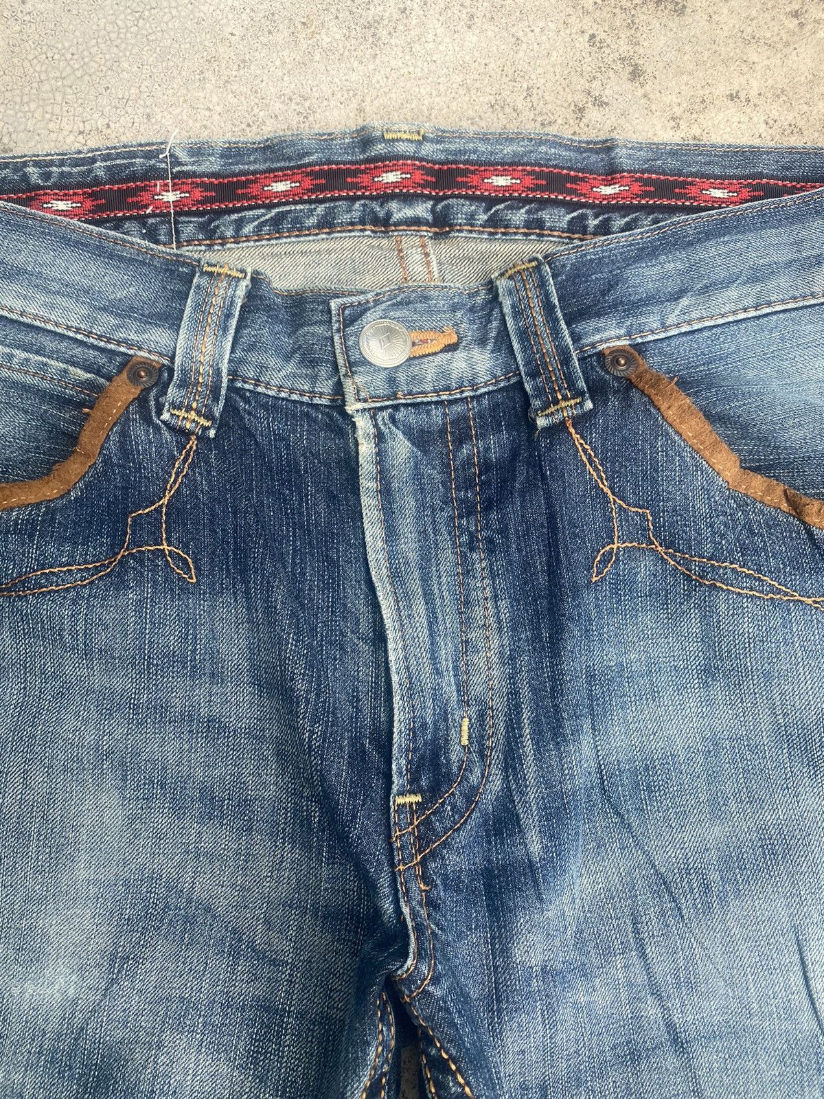 Edwin × Japanese Brand × Vintage Vintage y2k Edwin Faded Loose Denim Jeans Size US 36 / EU 52 - 11 Thumbnail