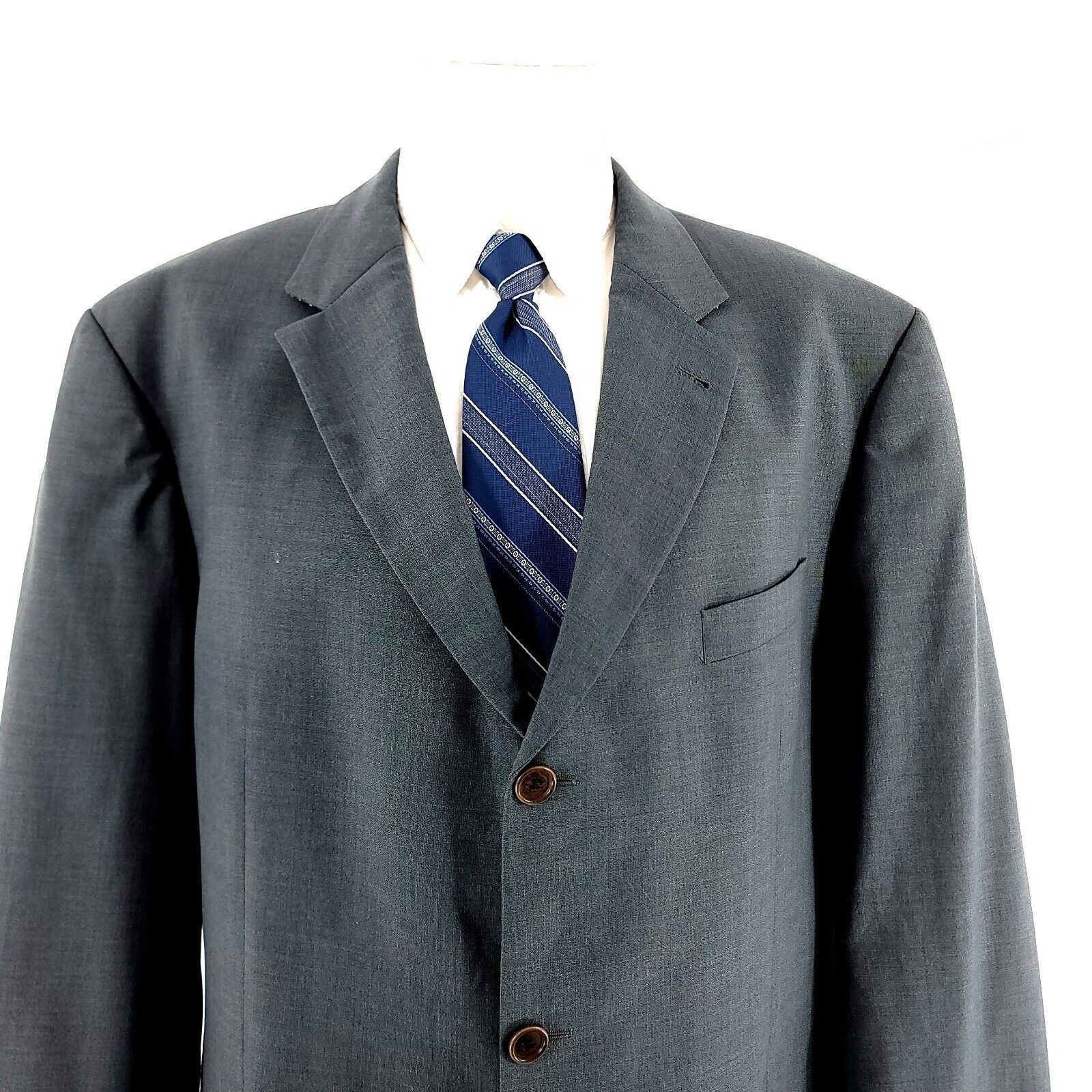 Hugo Boss Hugo Boss Einstein Wool 3 Button Blazer 48L Gray Blue Basket Size 48L - 1 Thumbnail